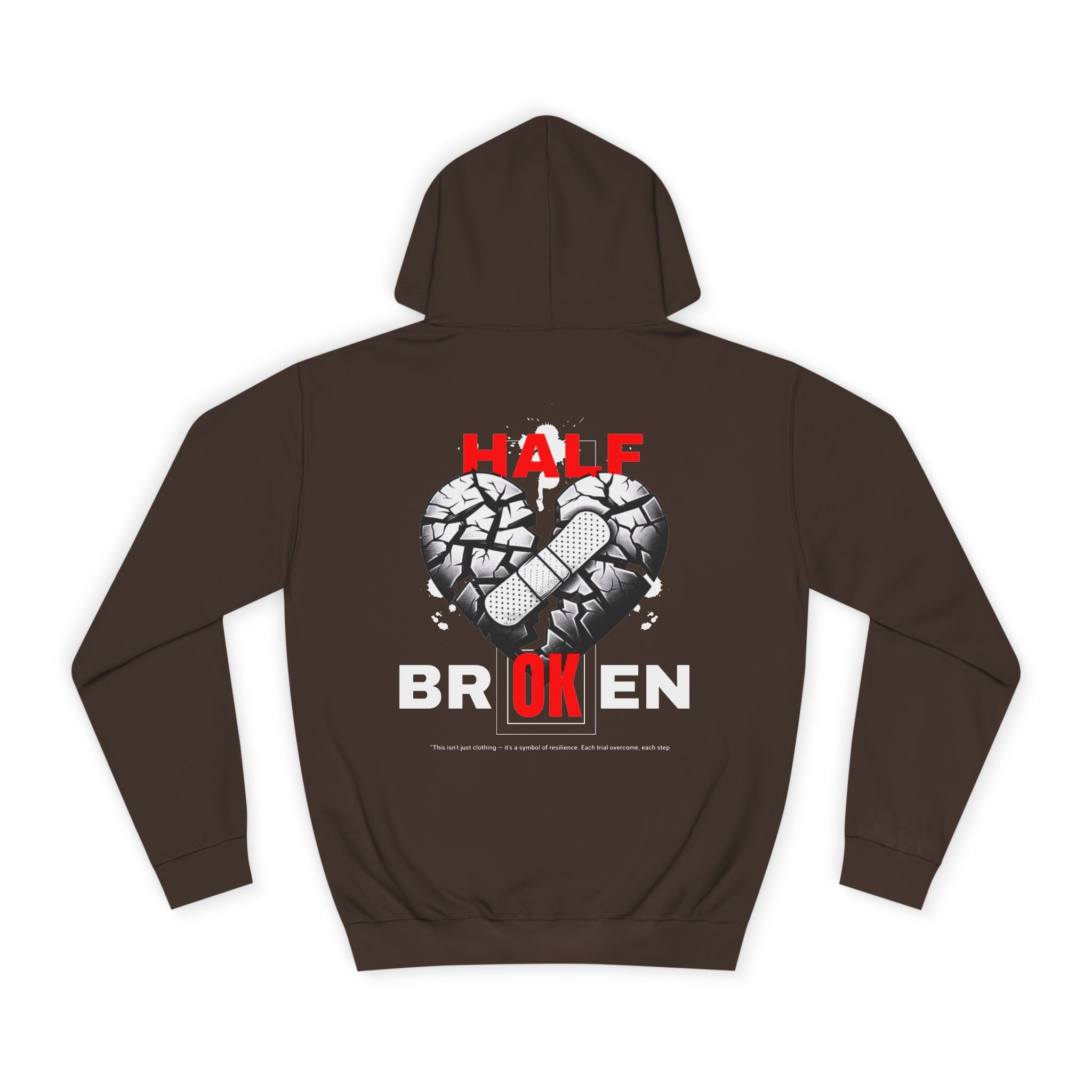 Half Broken Unisex College Hoodie - Cozy Sweatshirt for Students, Gifts for College Friends, Casual Wear for Every Occasion