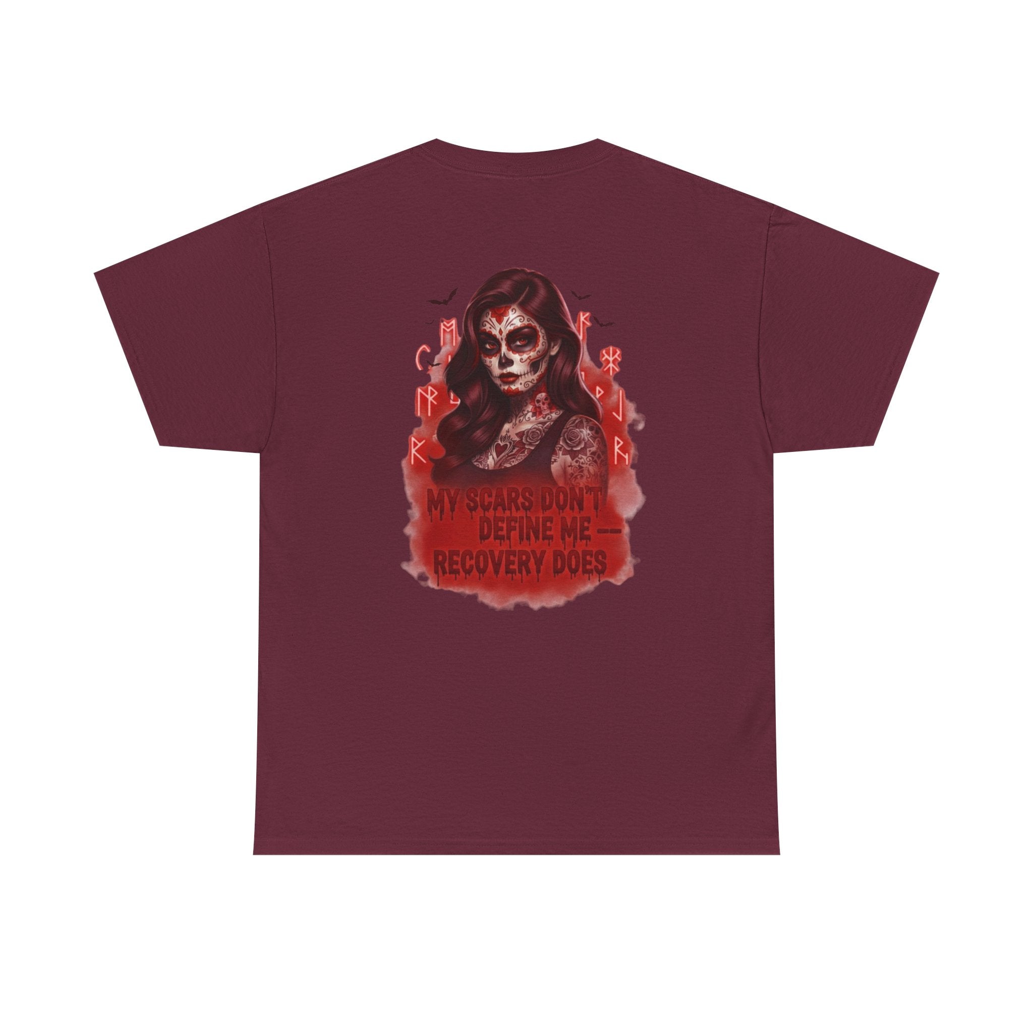 Gothic Recovery Tee - My Scars Don't Define Me - Halloween, Self-Love, Empowerment, Unisex Cotton Shirt, Gift Idea, Casual Wear