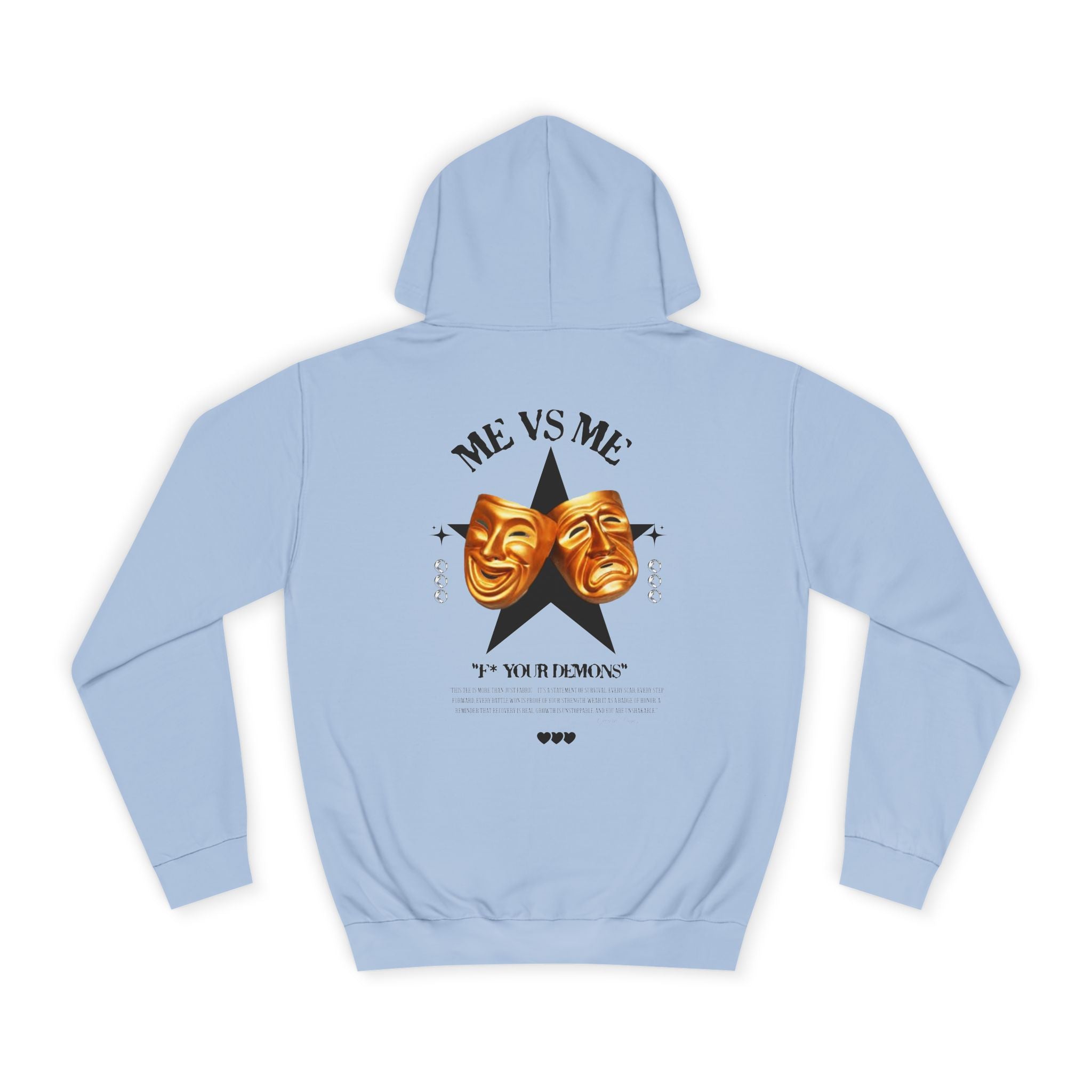 Unisex College Hoodie with Artistic Design, Cozy Casual Wear, Perfect for College Students, Gift for Friends, Vibrant Graphic Sweatshirt
