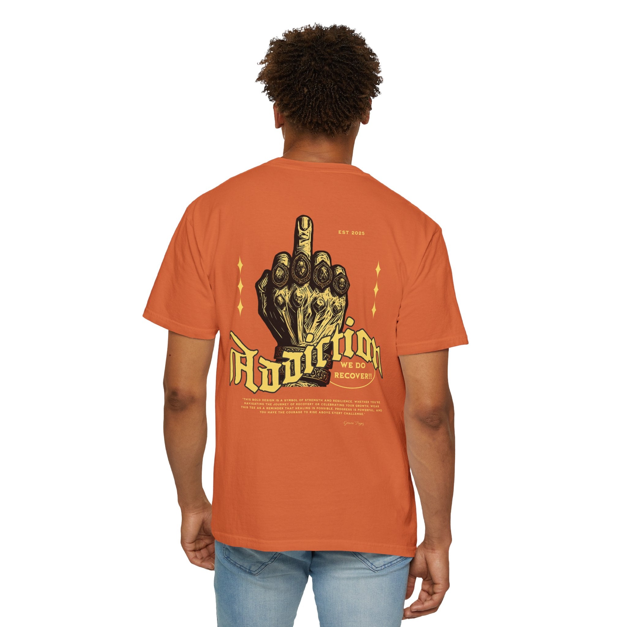 (DESIGN PRINT ON BACK)  F* Addiction Tee, Great for Casual Outfits, Gift for Alternative Fashion