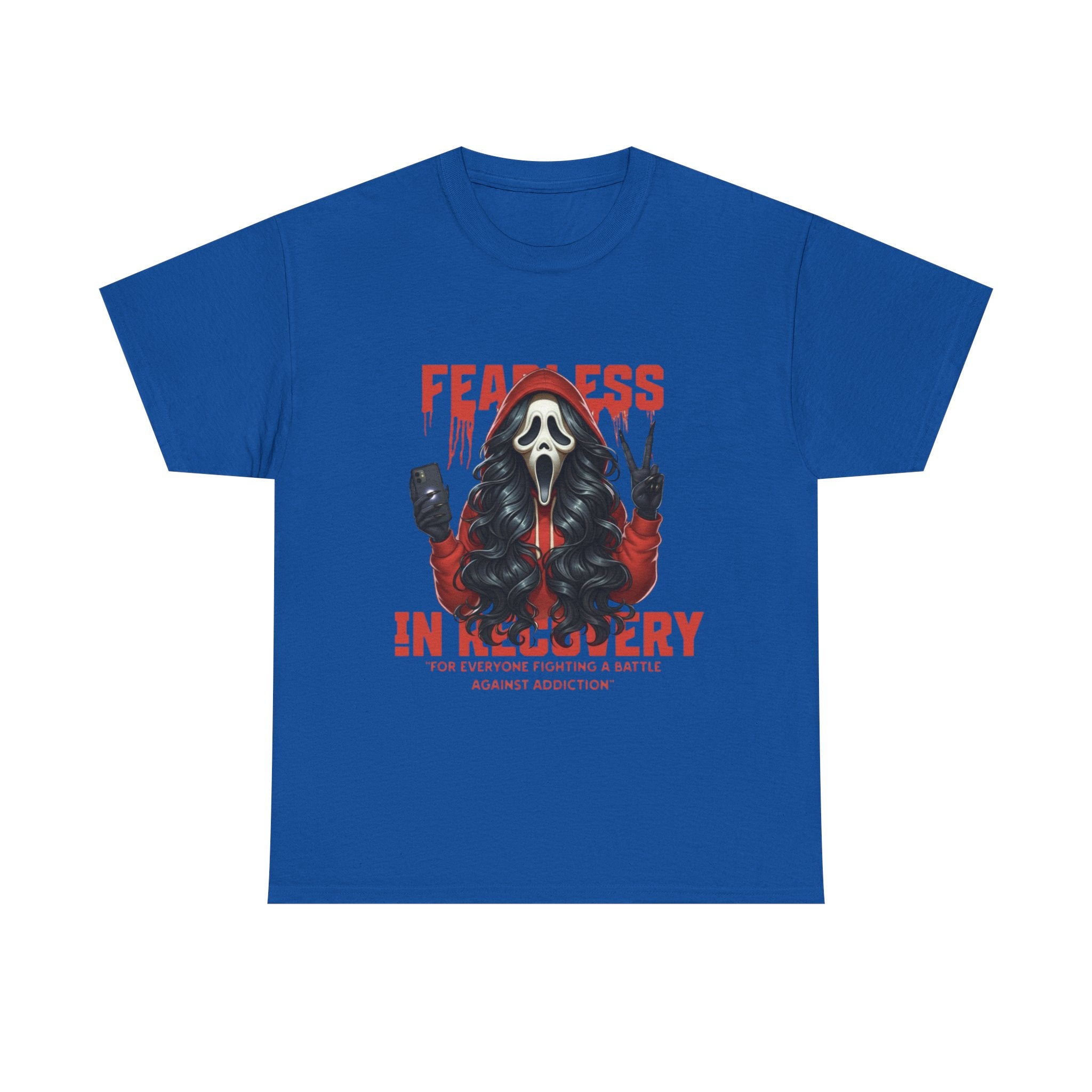 (DESIGN ON FRONT) Fearless in Recovery Unisex Heavy Cotton Tee