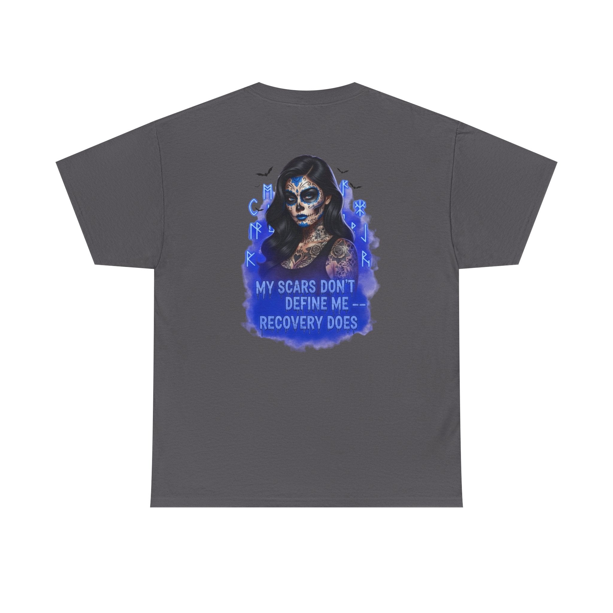 Recovery-Themed Unisex Cotton Tee, Inspirational T-Shirt, Mental Health Awareness Shirt, Scars Don't Define You, Self-Care Apparel