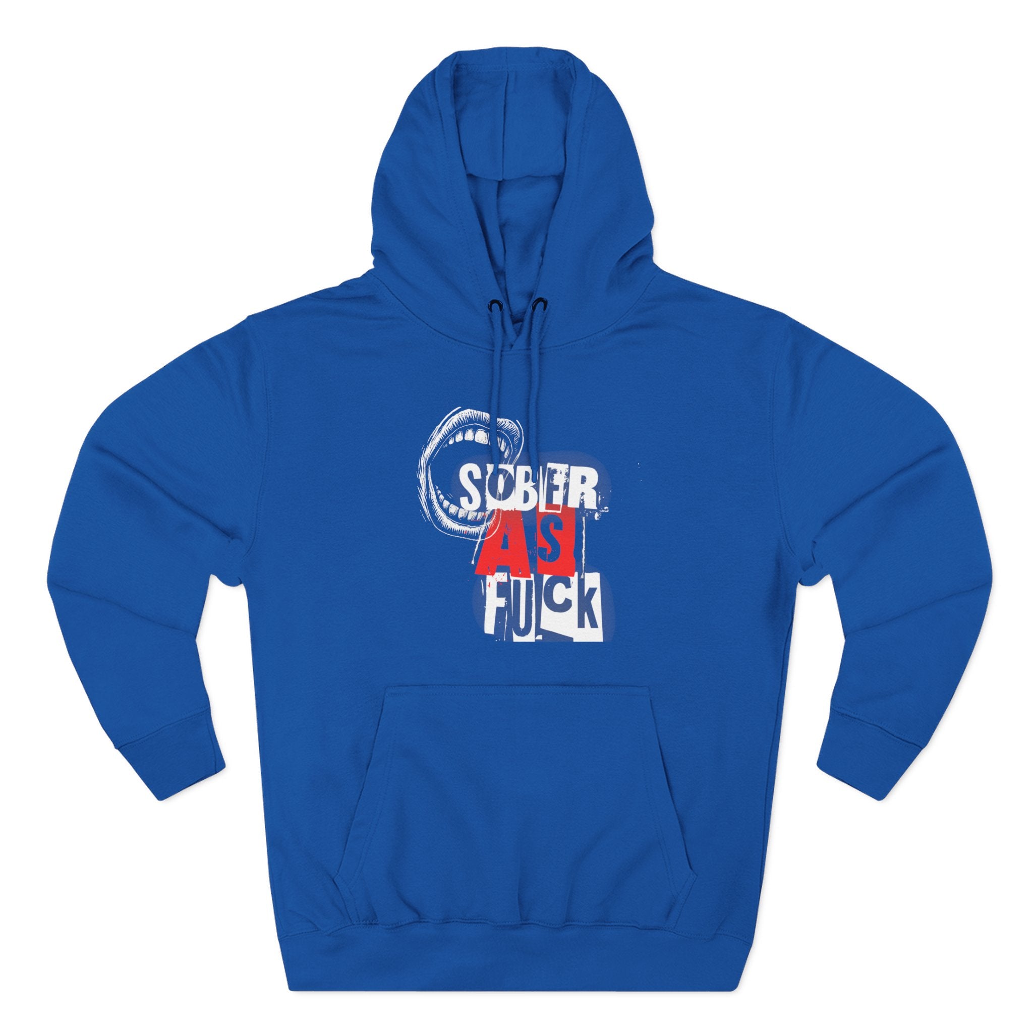 Sober AF Fleece Hoodie, Recovery Gift, Cozy Sweatshirt, Inspirational Apparel, Comfort Wear, Sober Living