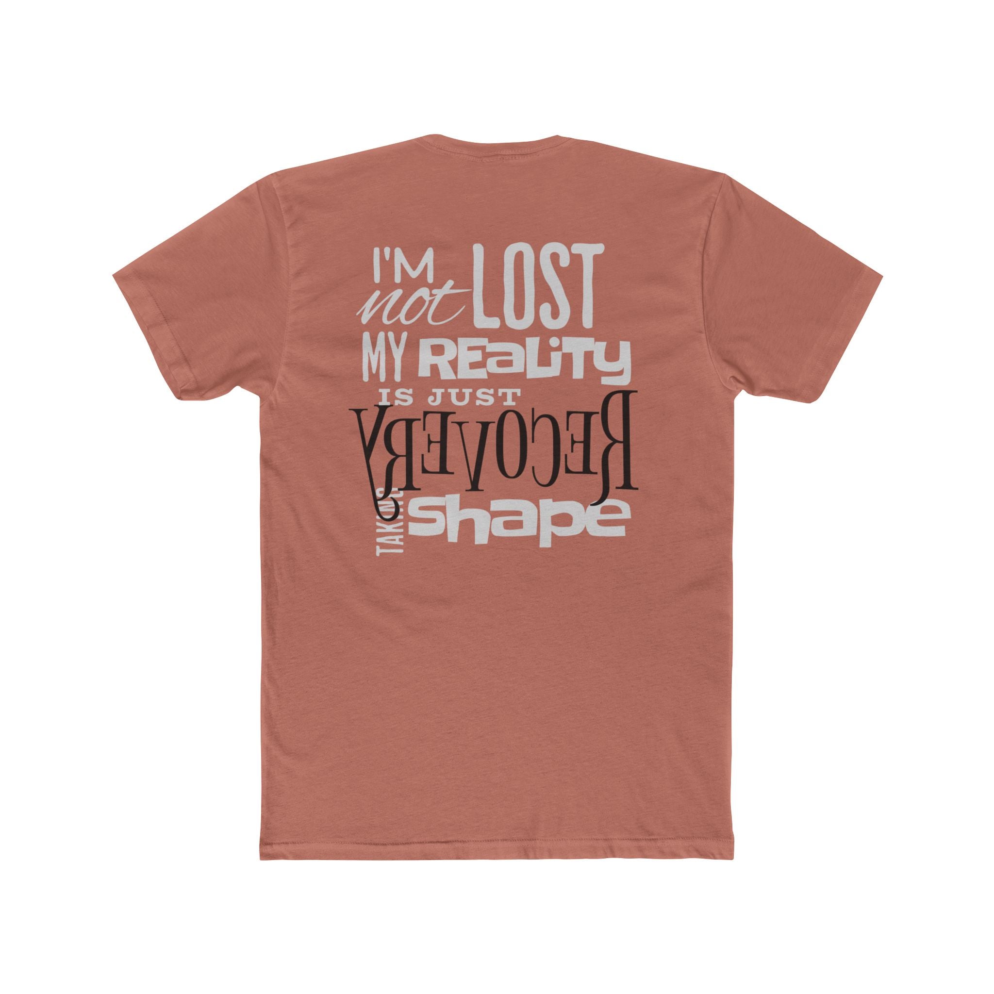 (DESIGN PRINT ON BACK) Unisex Recovery Quote Tee, Cotton Crew T-Shirt, Motivational Gift, Recovery Journey Apparel, Inspirational Quote Shirt, Self-Care Tee
