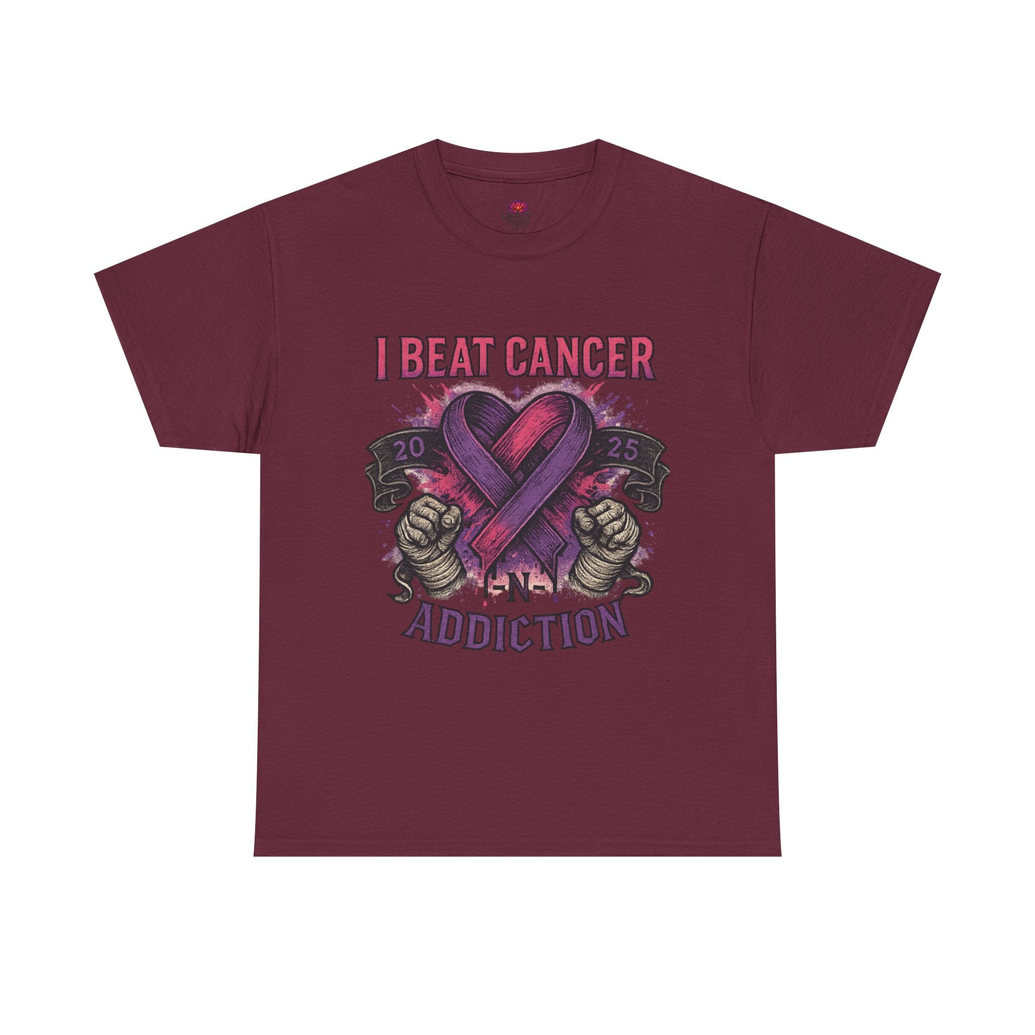 Cancer Awareness Unisex Tee - I Beat Cancer, Fight Against Addiction, Support Breast Cancer, Inspirational Gift, Comfortable Cotton Shirt