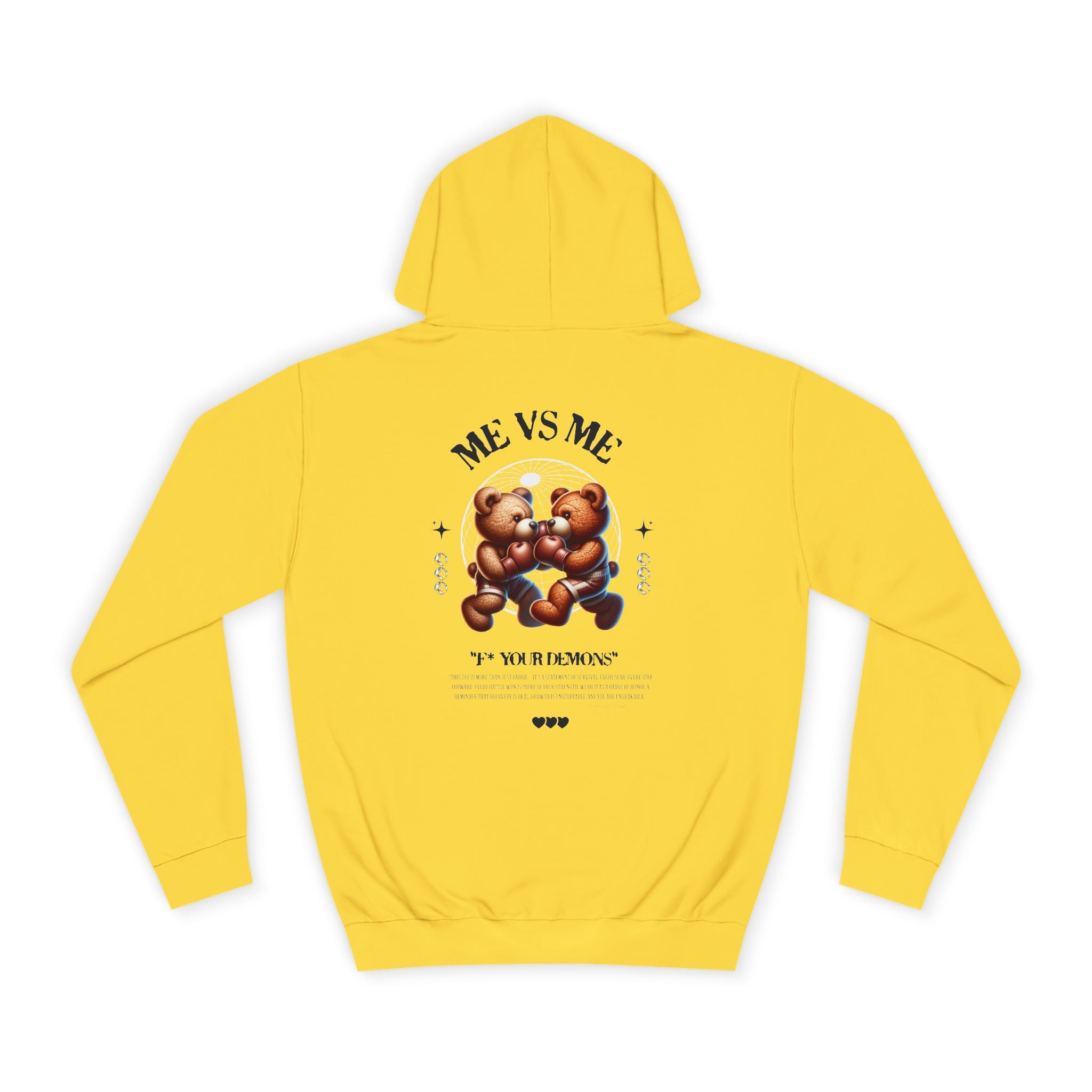 Unisex Teddy Bear College Hoodie, Cozy Streetwear, Perfect Gift for Students, Fall Wardrobe Essential, Casual Everyday Style