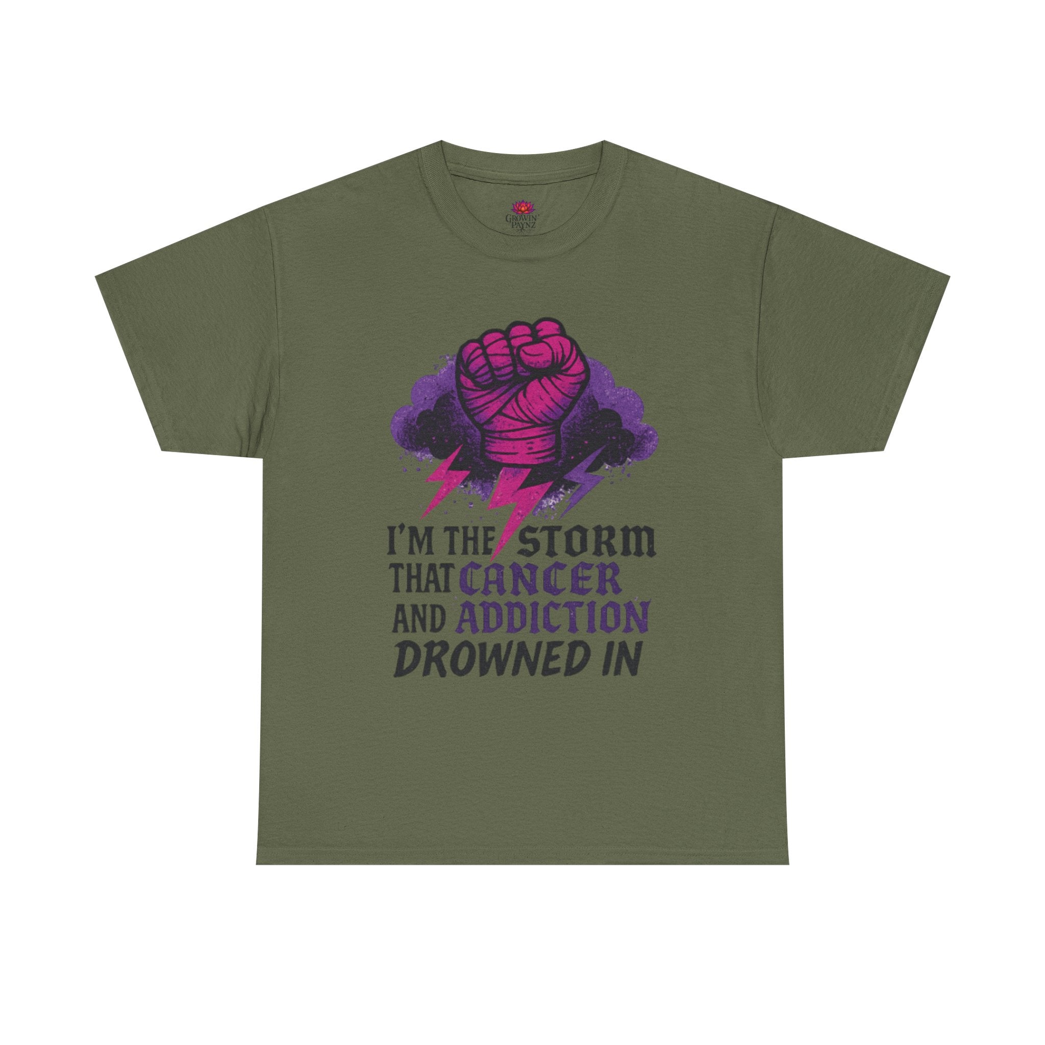 Empowering Cancer Awareness T-Shirt - Fight Against Addiction, Hope, Strength, Gift for Survivors, Unisex Tee