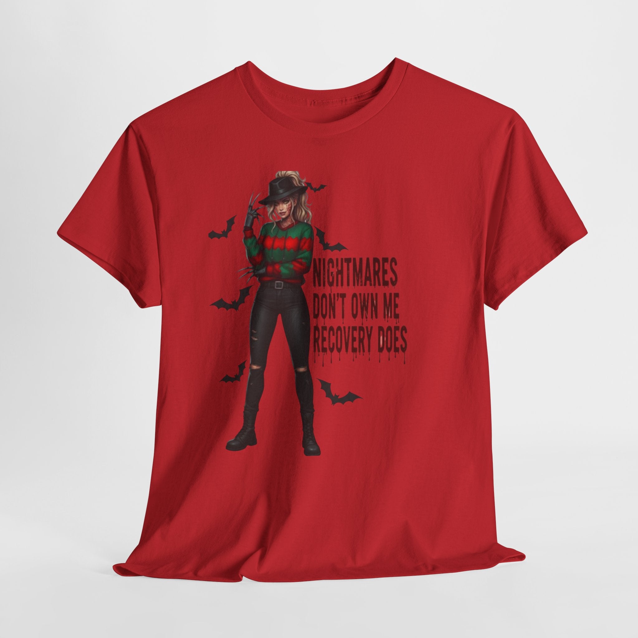 Nightmare Recovery Horror Graphic Tee, Unisex Cotton Shirt for Halloween, Gothic Style Apparel, Spooky Gifts, Unique Horror Fan Tees