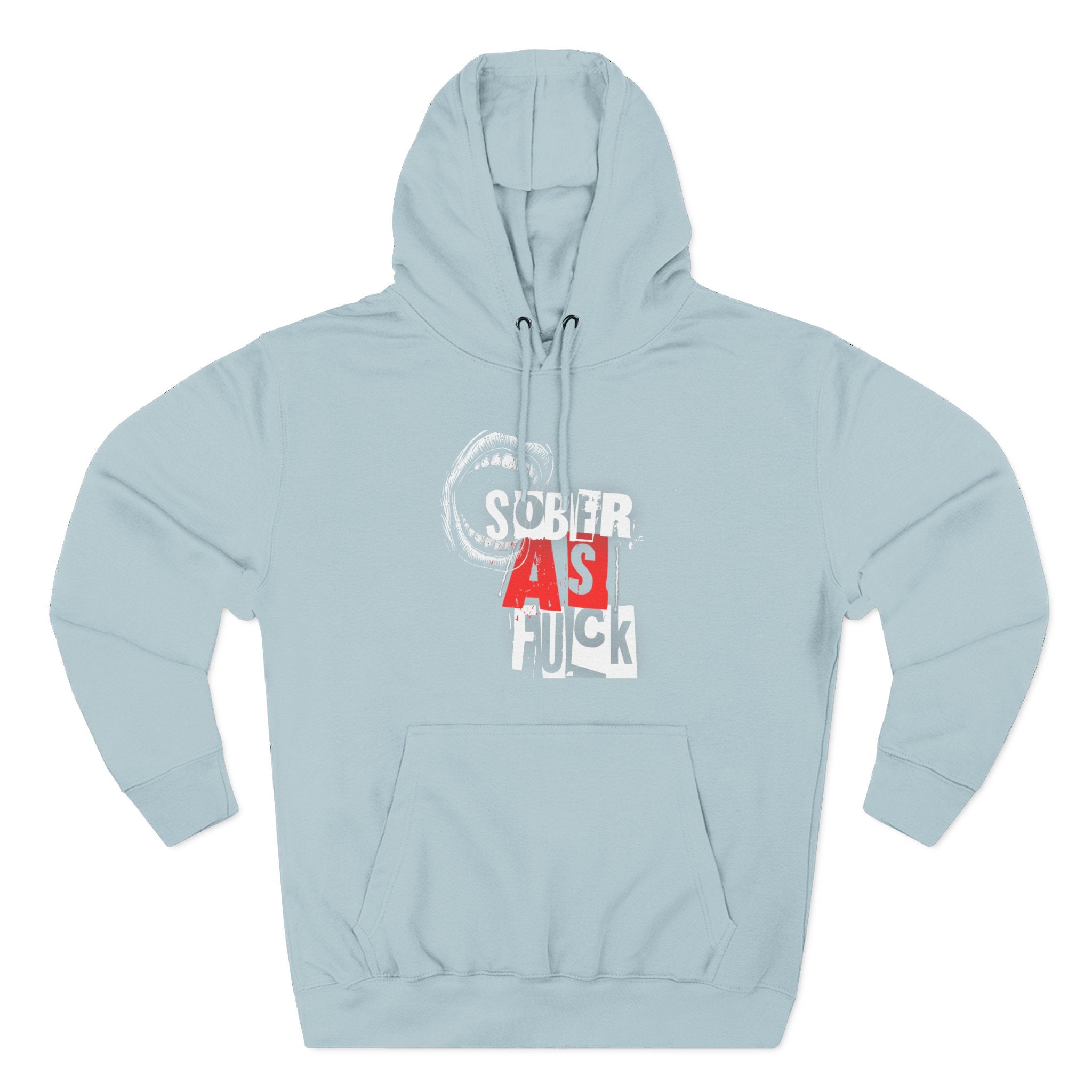 Sober AF Fleece Hoodie, Recovery Gift, Cozy Sweatshirt, Inspirational Apparel, Comfort Wear, Sober Living