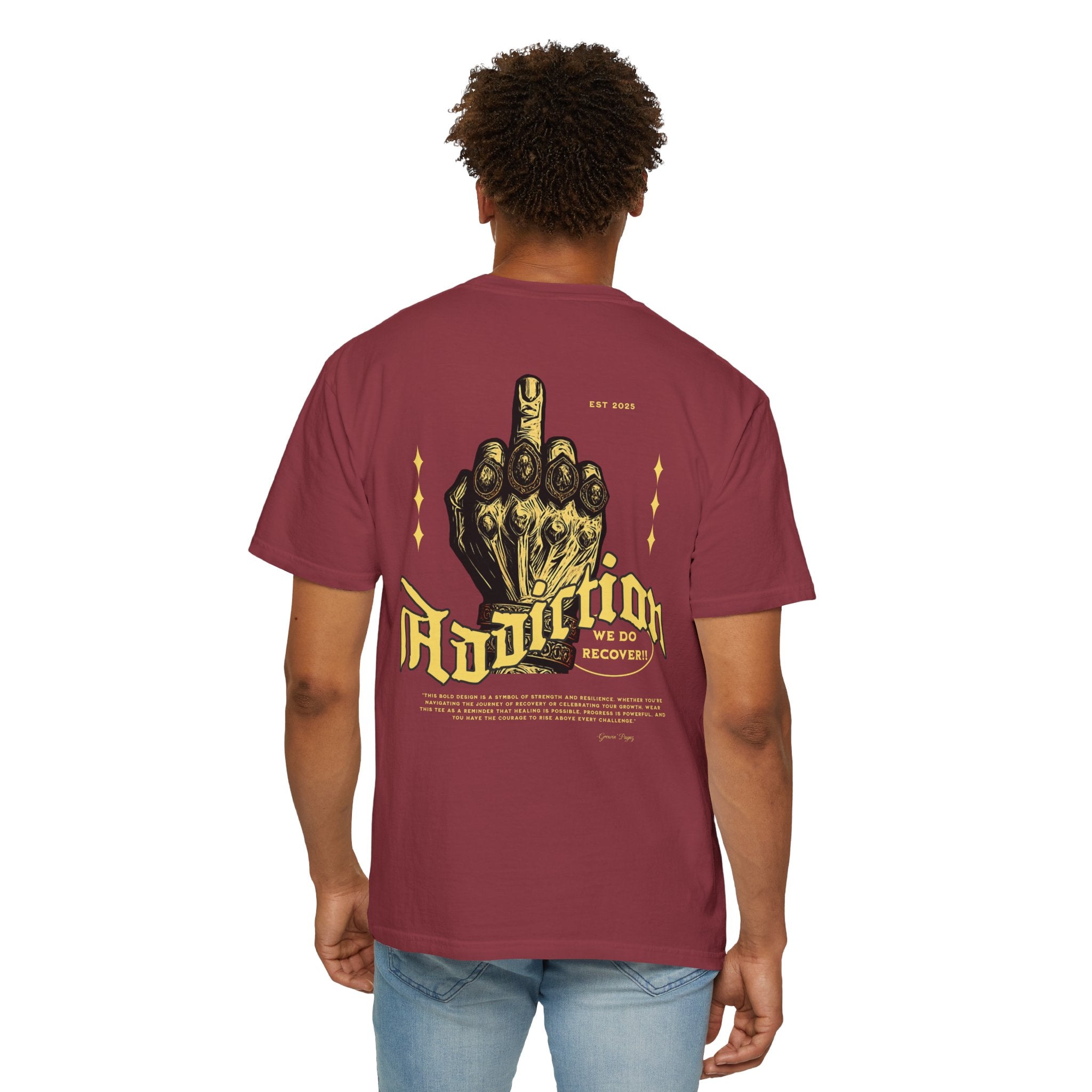 (DESIGN PRINT ON BACK)  F* Addiction Tee, Great for Casual Outfits, Gift for Alternative Fashion
