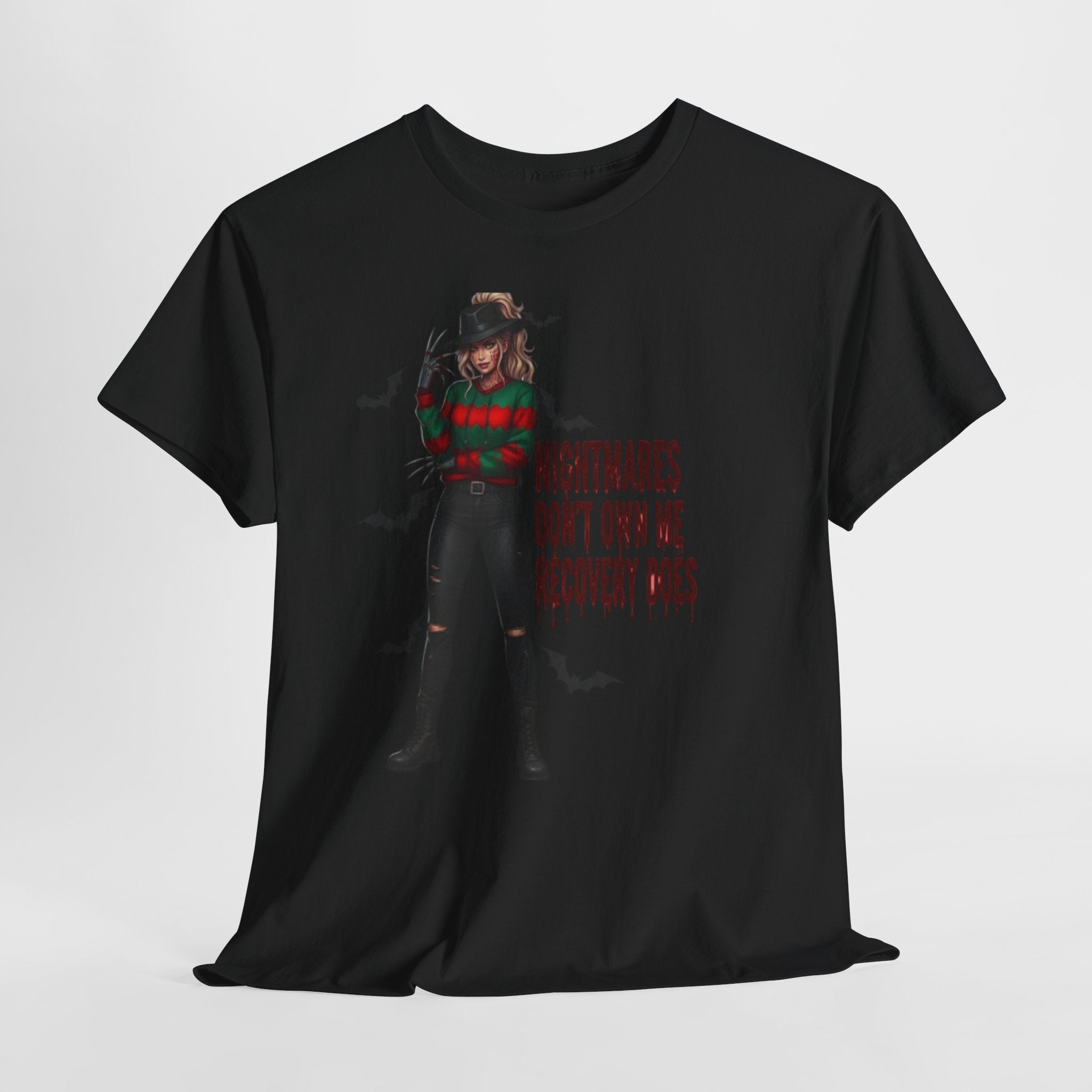 Nightmare Recovery Horror Graphic Tee, Unisex Cotton Shirt for Halloween, Gothic Style Apparel, Spooky Gifts, Unique Horror Fan Tees