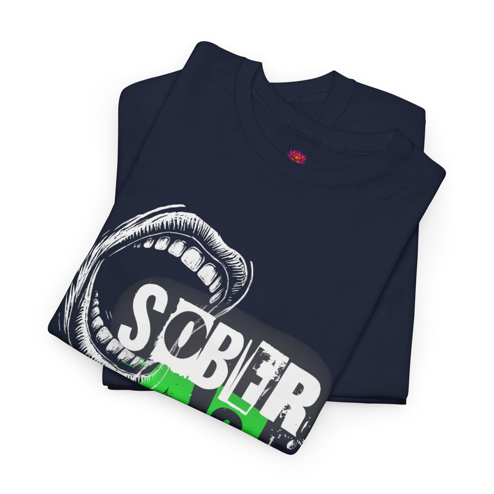 (DESIGN ON FRONT) Sober AF Unisex Heavy Cotton Tee | Funny Gift for Recovery, Casual Wear, Statement Shirt, Birthday Gift, Motivational Tee