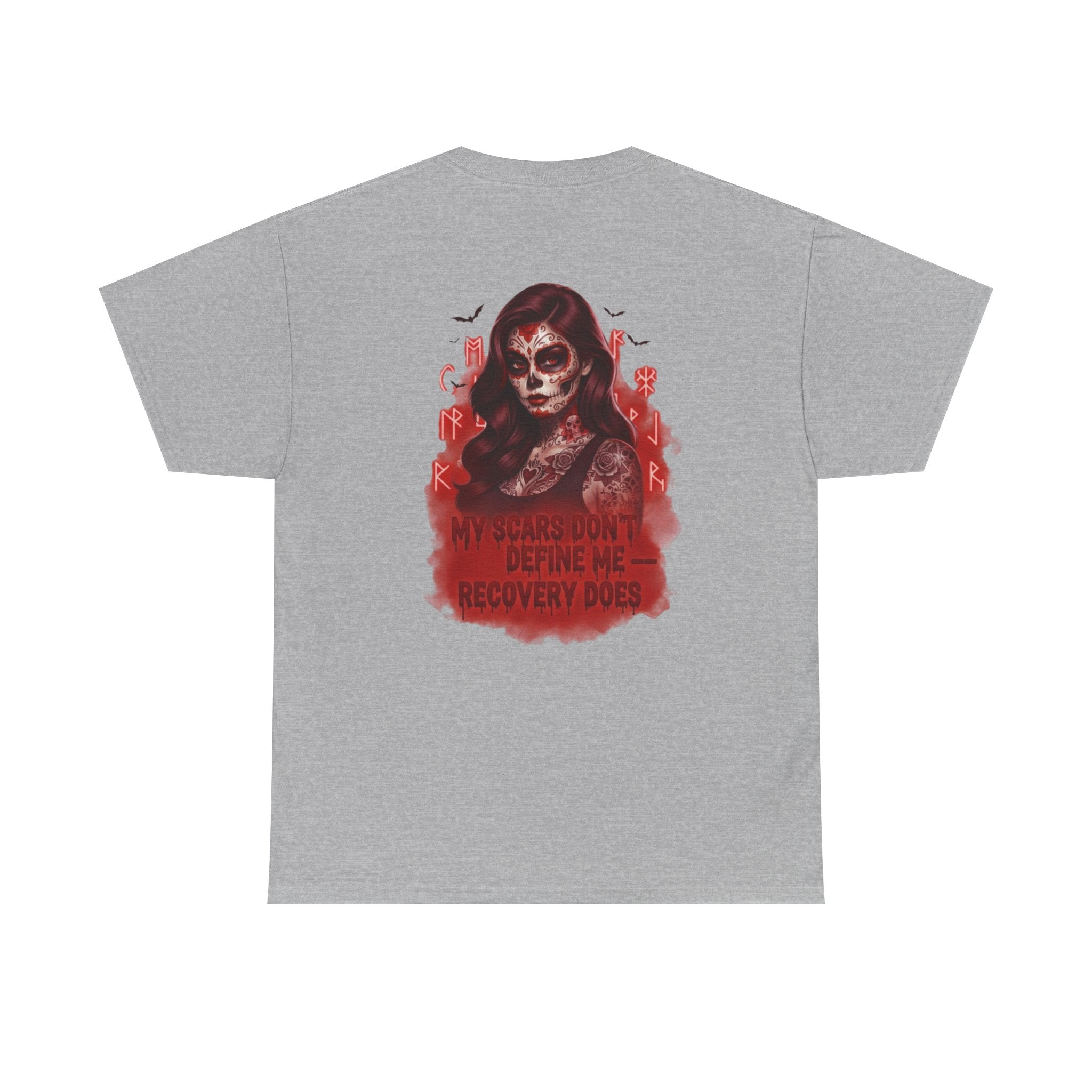 Gothic Recovery Tee - My Scars Don't Define Me - Halloween, Self-Love, Empowerment, Unisex Cotton Shirt, Gift Idea, Casual Wear