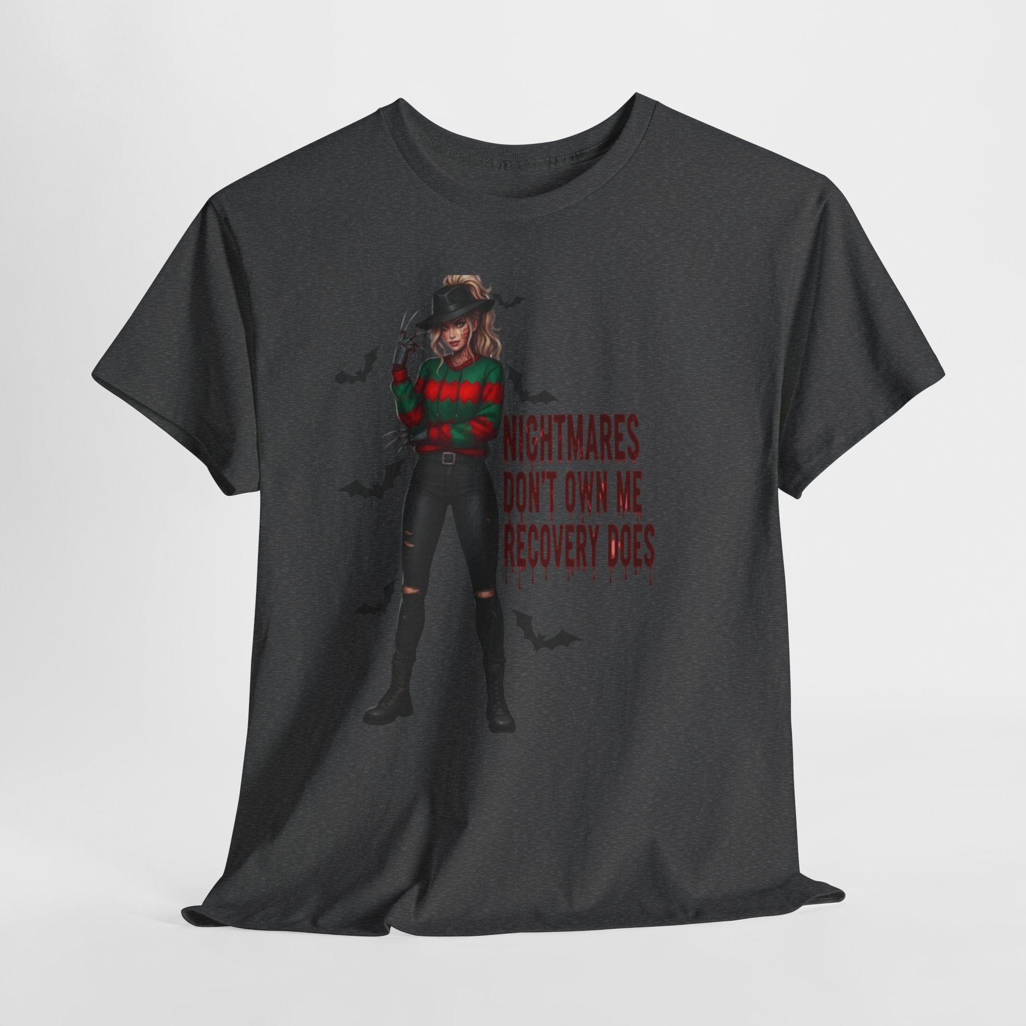 Nightmare Recovery Horror Graphic Tee, Unisex Cotton Shirt for Halloween, Gothic Style Apparel, Spooky Gifts, Unique Horror Fan Tees