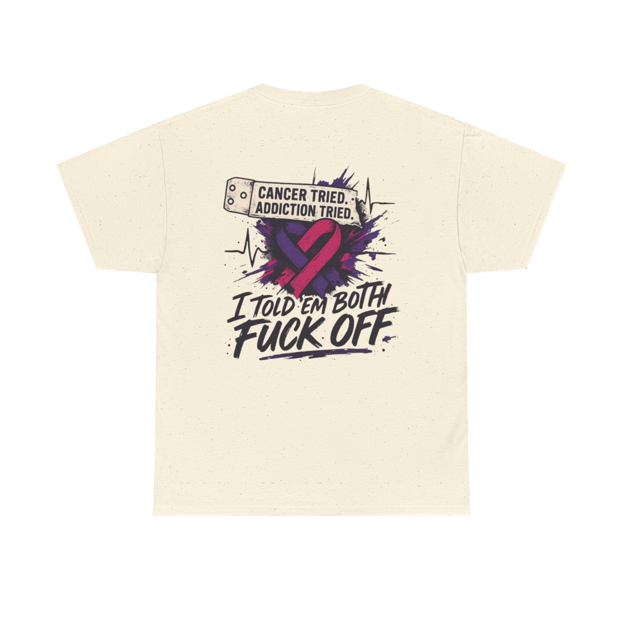 Empowering Unisex Heavy Cotton Tee - Cancer Awareness, Addiction Support, Gift for Survivors, Motivation, Everyday Wear, Inspirational Tee