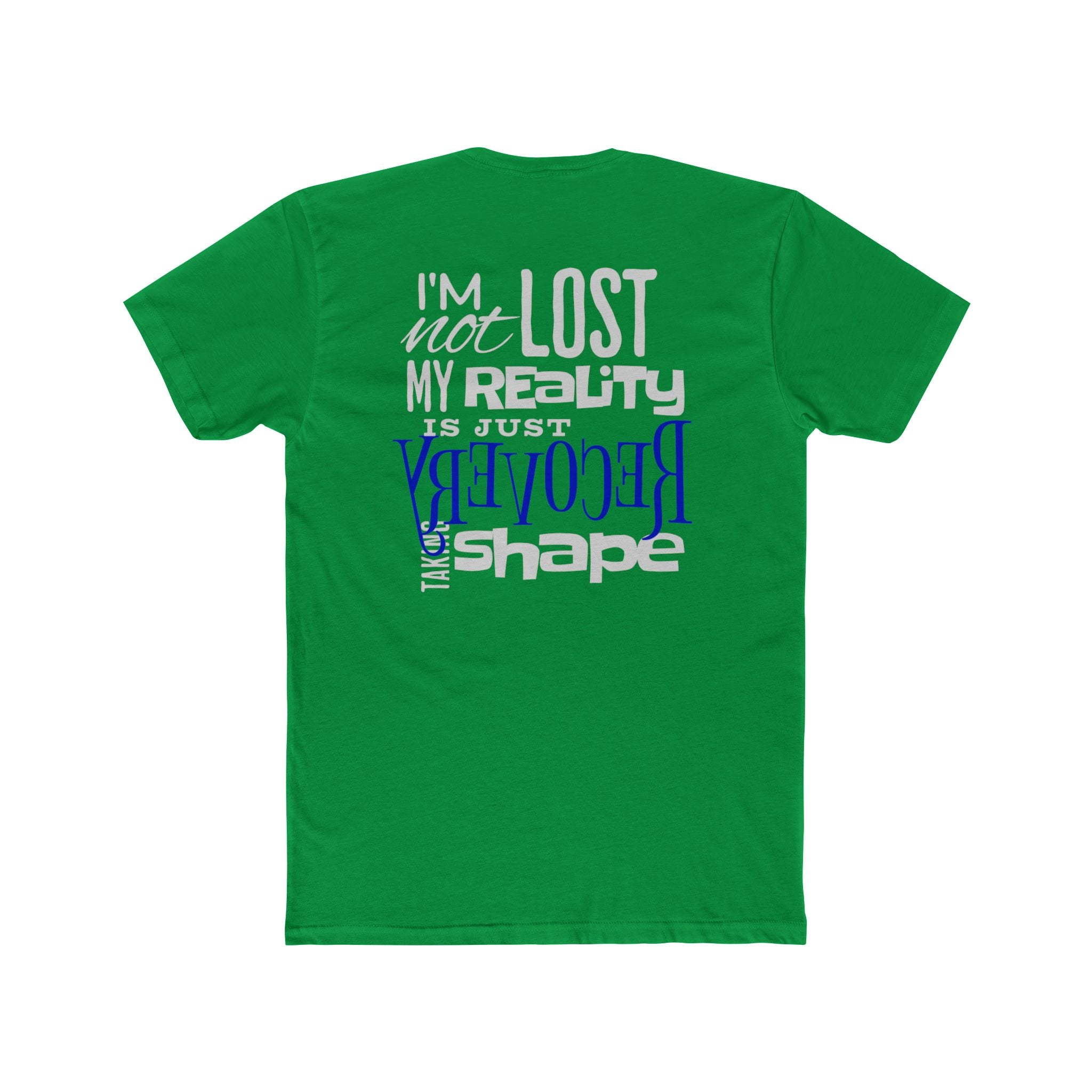 (DESIGN ON BACK) Reality Shape Unisex Cotton Crew Tee, Motivational Tee, Comfortable Casual Wear, Graphic T-Shirt, Gift for Dreamers, Unique Tee