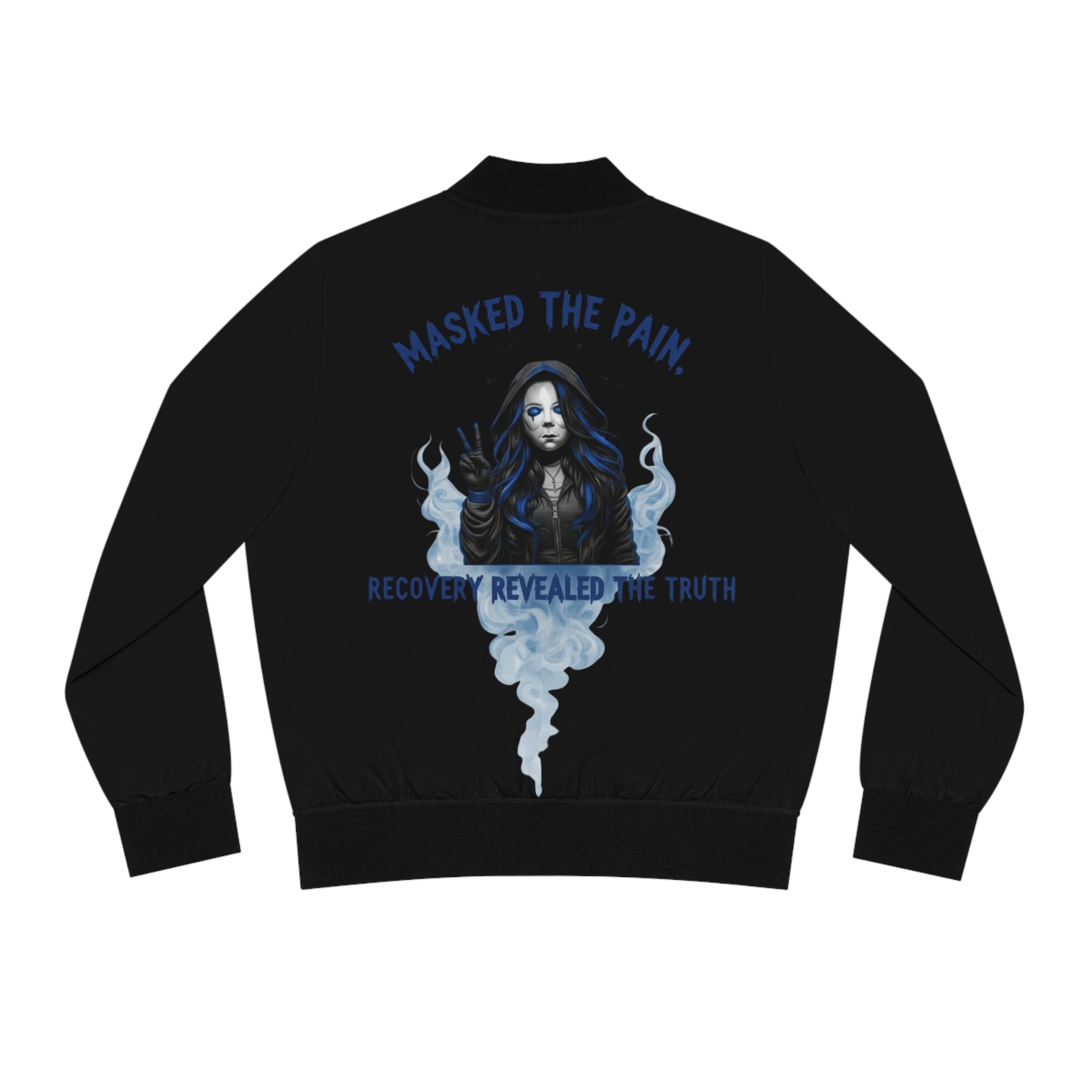 Grunge Women's Bomber Jacket, Recovery Fashion, Motivation Gift, Unique Streetwear, Layer for All Seasons