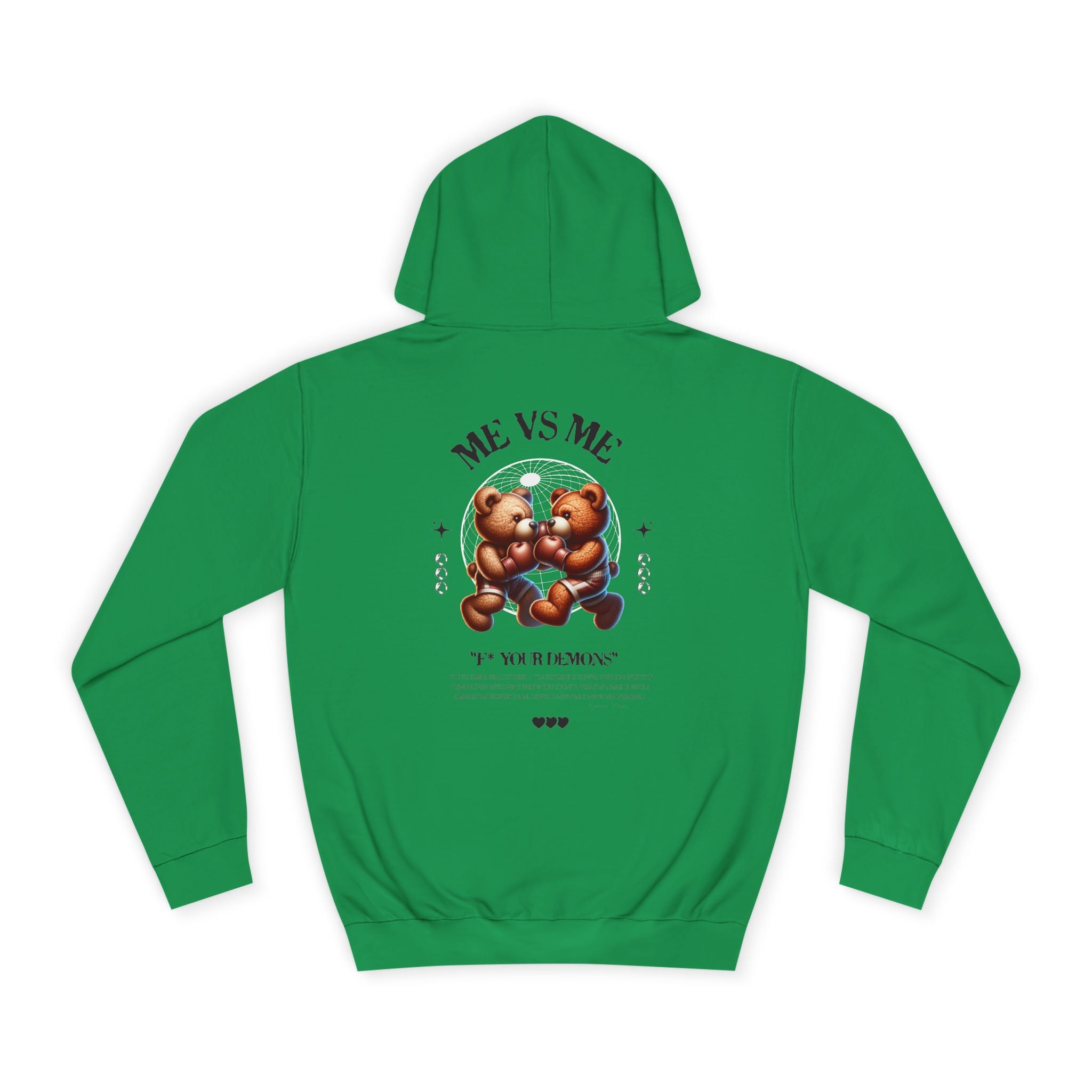 Unisex Teddy Bear College Hoodie, Cozy Streetwear, Perfect Gift for Students, Fall Wardrobe Essential, Casual Everyday Style