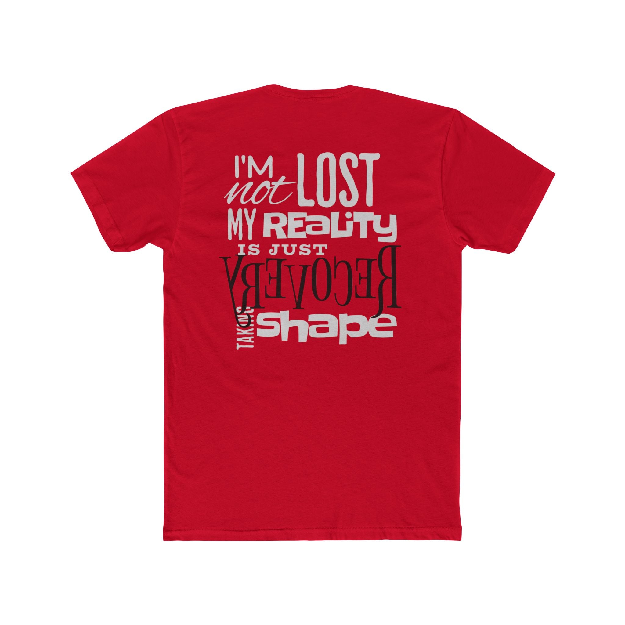 (DESIGN PRINT ON BACK) Unisex Recovery Quote Tee, Cotton Crew T-Shirt, Motivational Gift, Recovery Journey Apparel, Inspirational Quote Shirt, Self-Care Tee