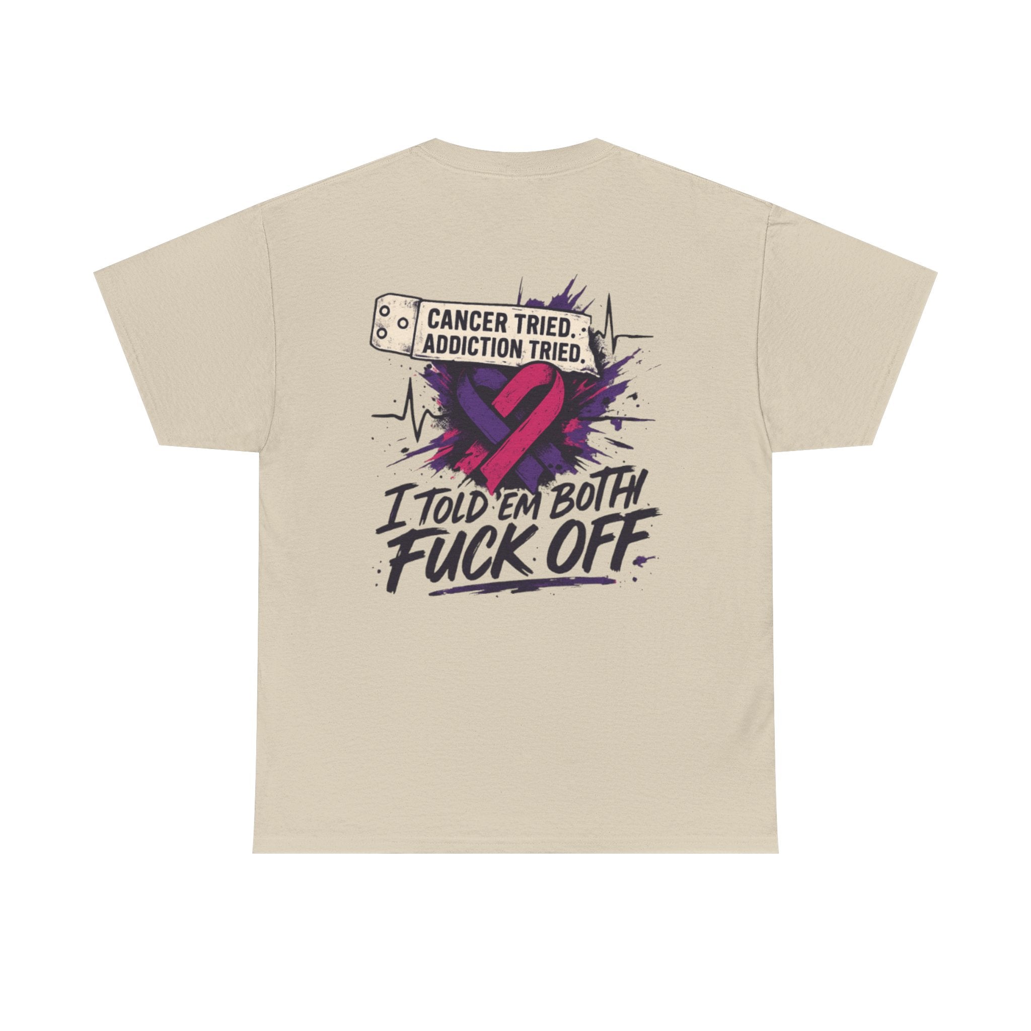 Empowering Unisex Heavy Cotton Tee - Cancer Awareness, Addiction Support, Gift for Survivors, Motivation, Everyday Wear, Inspirational Tee