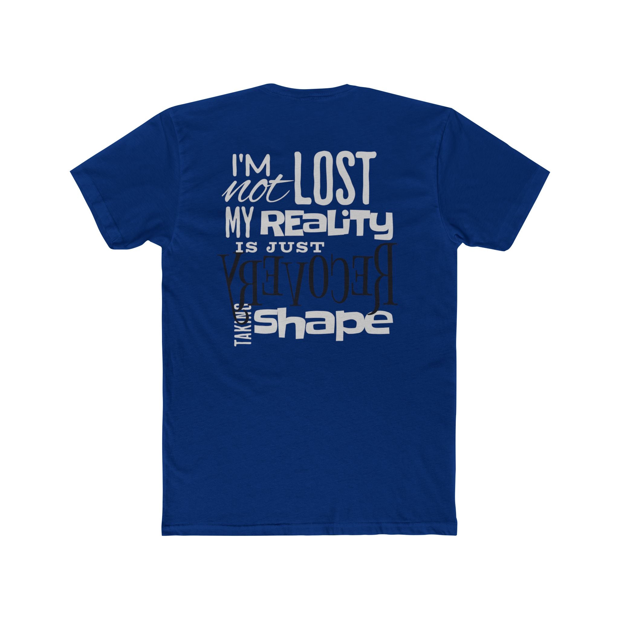(DESIGN PRINT ON BACK) Unisex Recovery Quote Tee, Cotton Crew T-Shirt, Motivational Gift, Recovery Journey Apparel, Inspirational Quote Shirt, Self-Care Tee