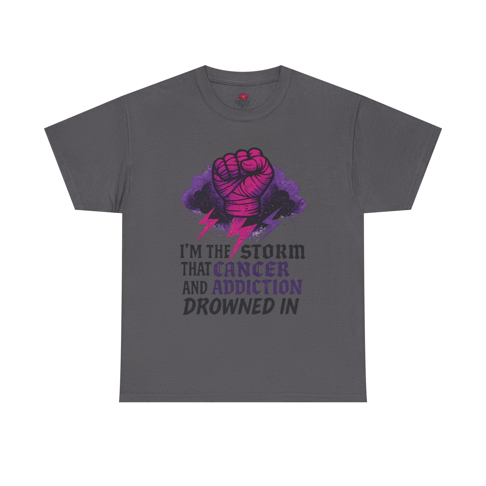 Empowering Cancer Awareness T-Shirt - Fight Against Addiction, Hope, Strength, Gift for Survivors, Unisex Tee