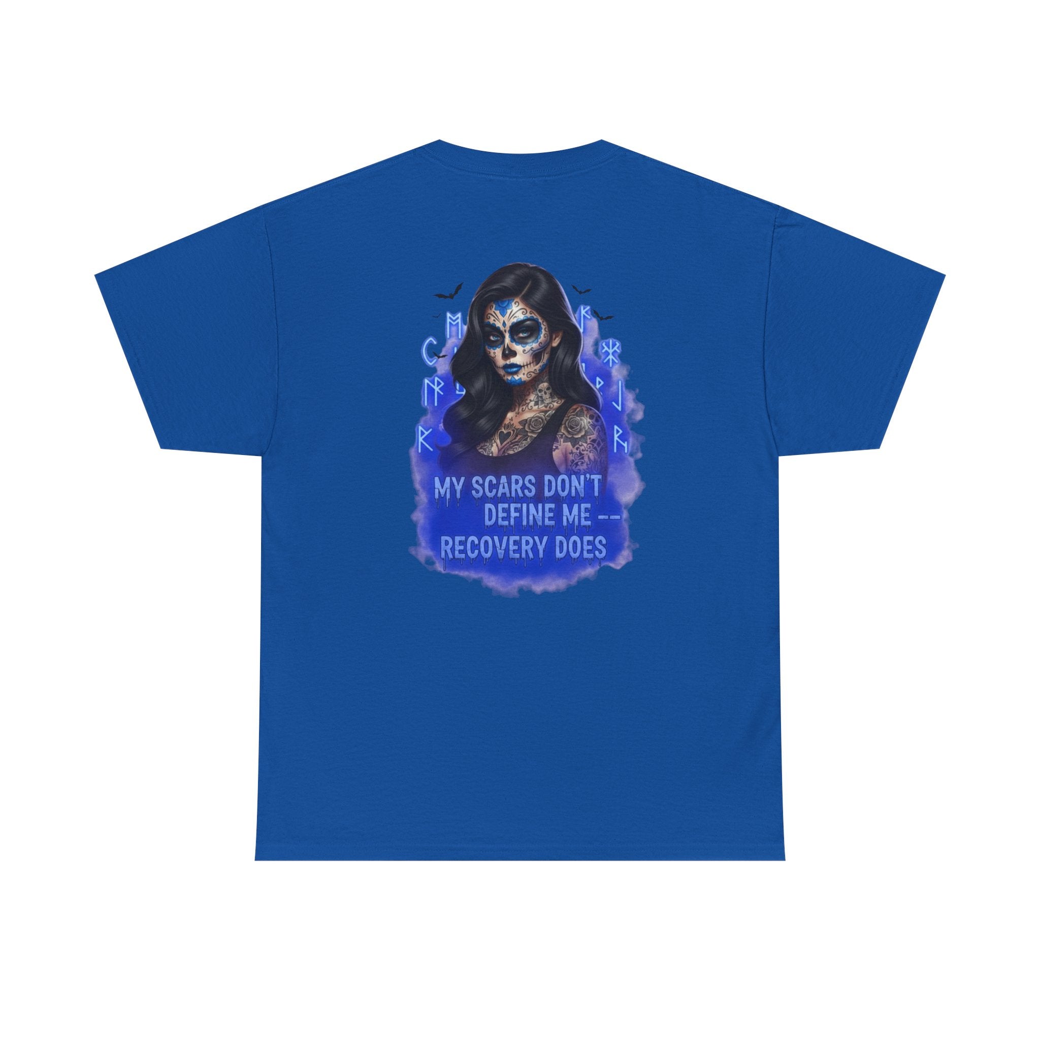 Recovery-Themed Unisex Cotton Tee, Inspirational T-Shirt, Mental Health Awareness Shirt, Scars Don't Define You, Self-Care Apparel
