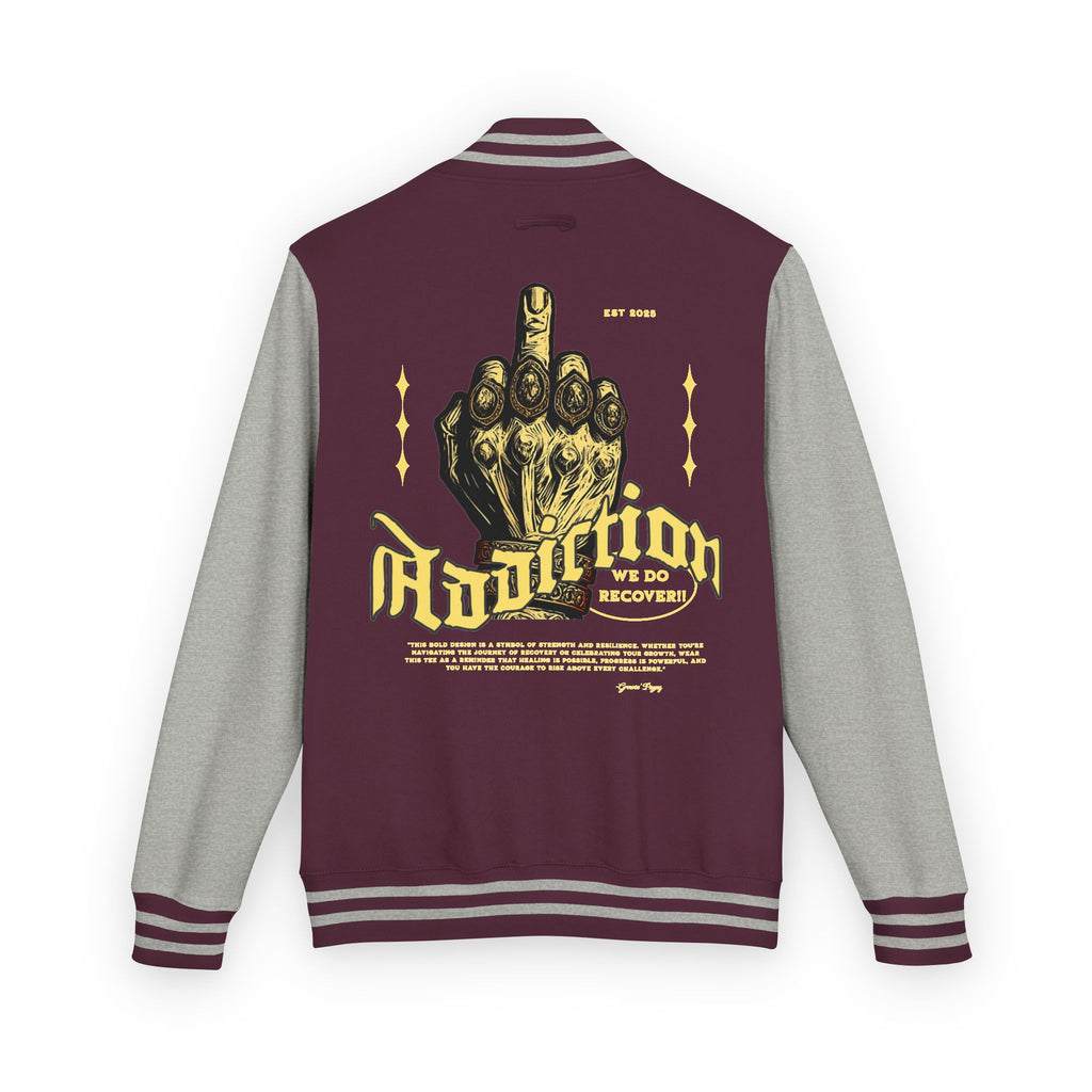 Unisex Heavyweight Letterman Jacket with Unique Graphic Design, Trendy Varsity Style, Casual Outerwear, Gift for Him/Her, Perfect for [...]