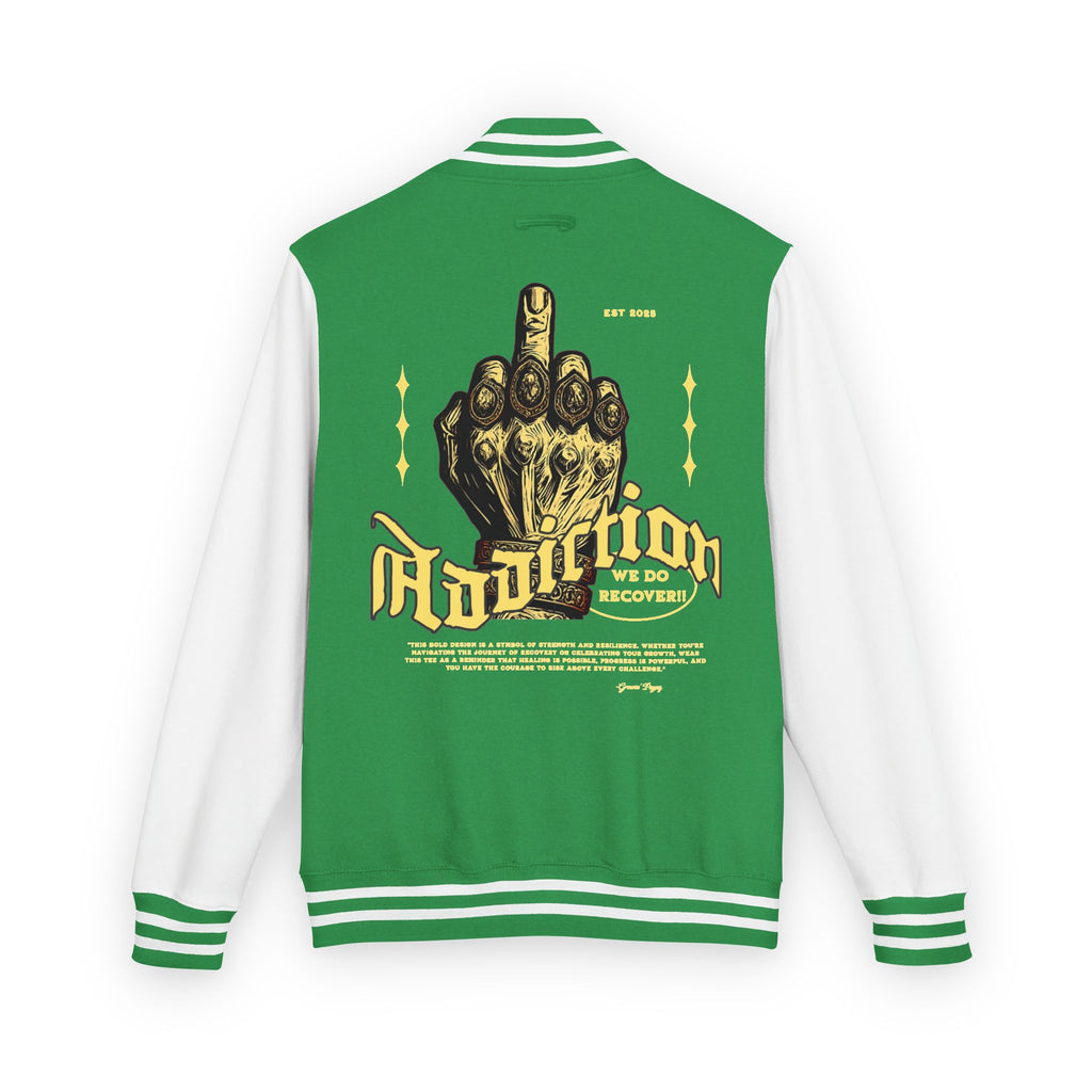 Unisex Heavyweight Letterman Jacket with Unique Graphic Design, Trendy Varsity Style, Casual Outerwear, Gift for Him/Her, Perfect for [...]