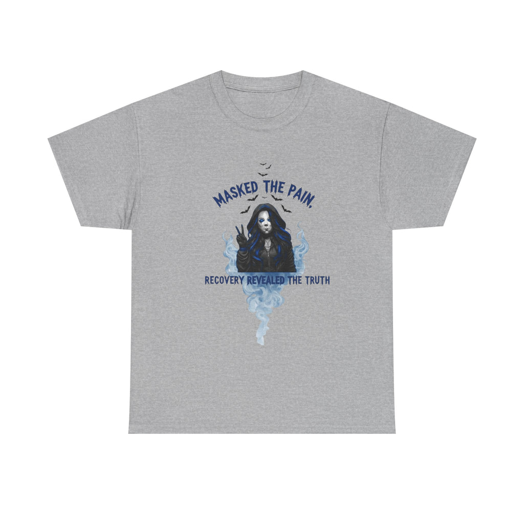 Recovery-Themed Unisex Heavy Cotton Tee – Masked The Pain, Gift for Mental Health Awareness, Comfortable Casual Wear, Support Recovery [...]