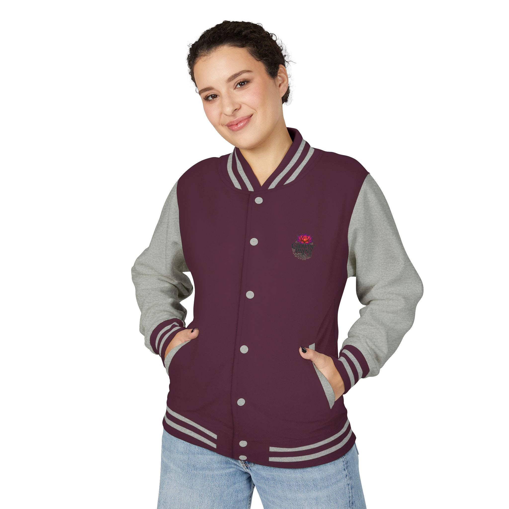Healing Like a Mother Letterman Jacket, Unisex Varsity Jacket, Trendy Outerwear, Gift for Moms, Stylish Letterman for Her, Casual [...]