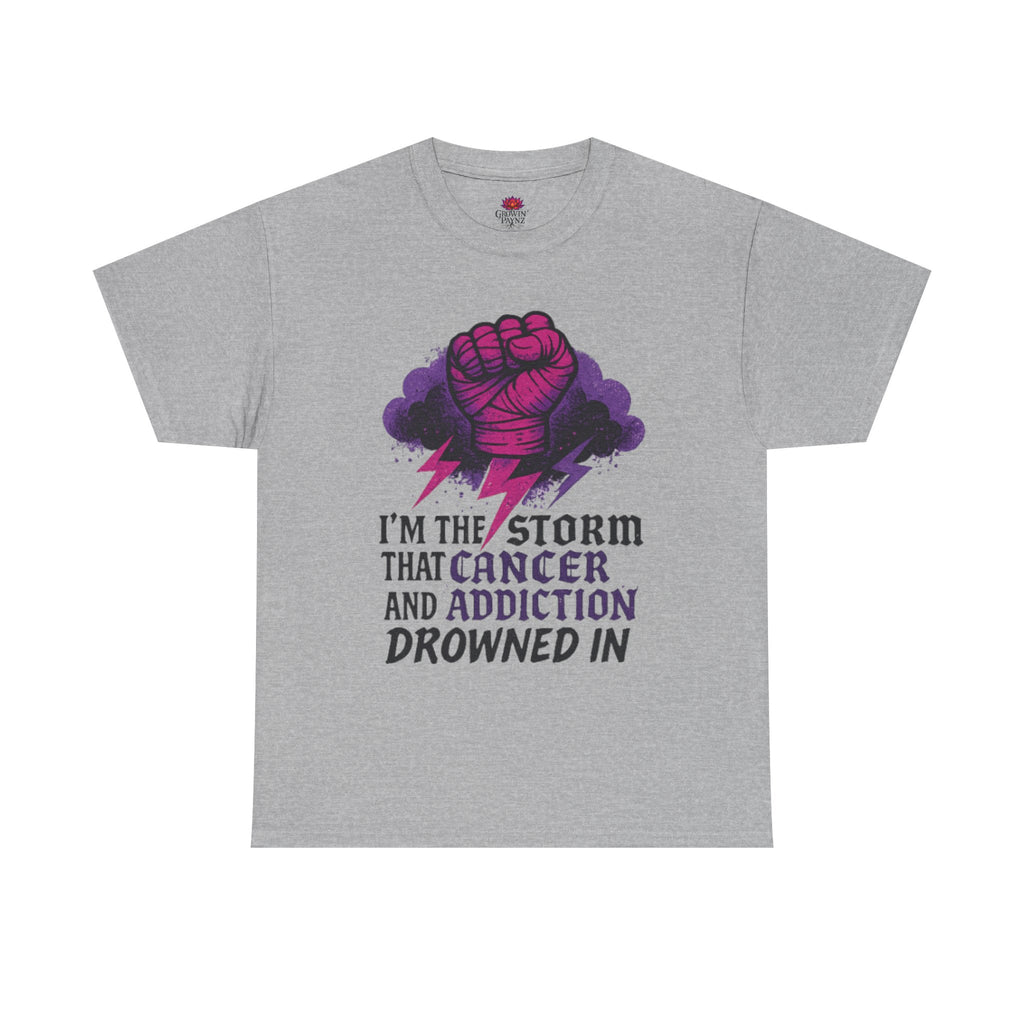 Empowering Cancer Awareness T-Shirt - Fight Against Addiction, Hope, Strength, Gift for Survivors, Unisex Tee