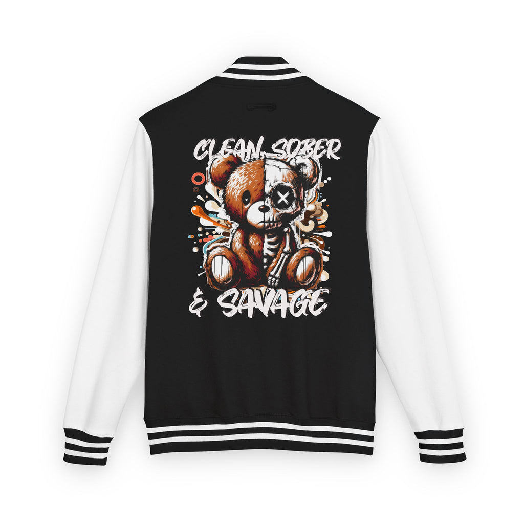 Clean, Sober & Savage Unisex Heavyweight Letterman Jacket | Trendy College Apparel, Retro Sportswear, Casual Jacket, Gift for Teens, [...]
