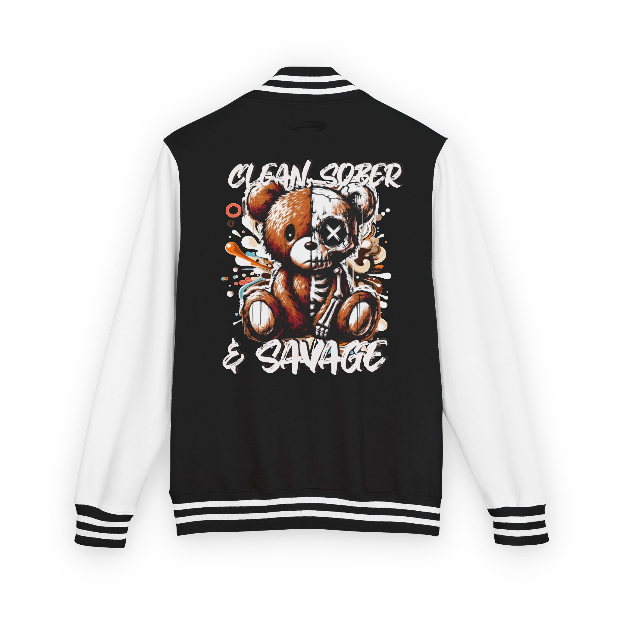 Clean, Sober & Savage Unisex Heavyweight Letterman Jacket | Trendy College Apparel, Retro Sportswear, Casual Jacket, Gift for Teens, [...]