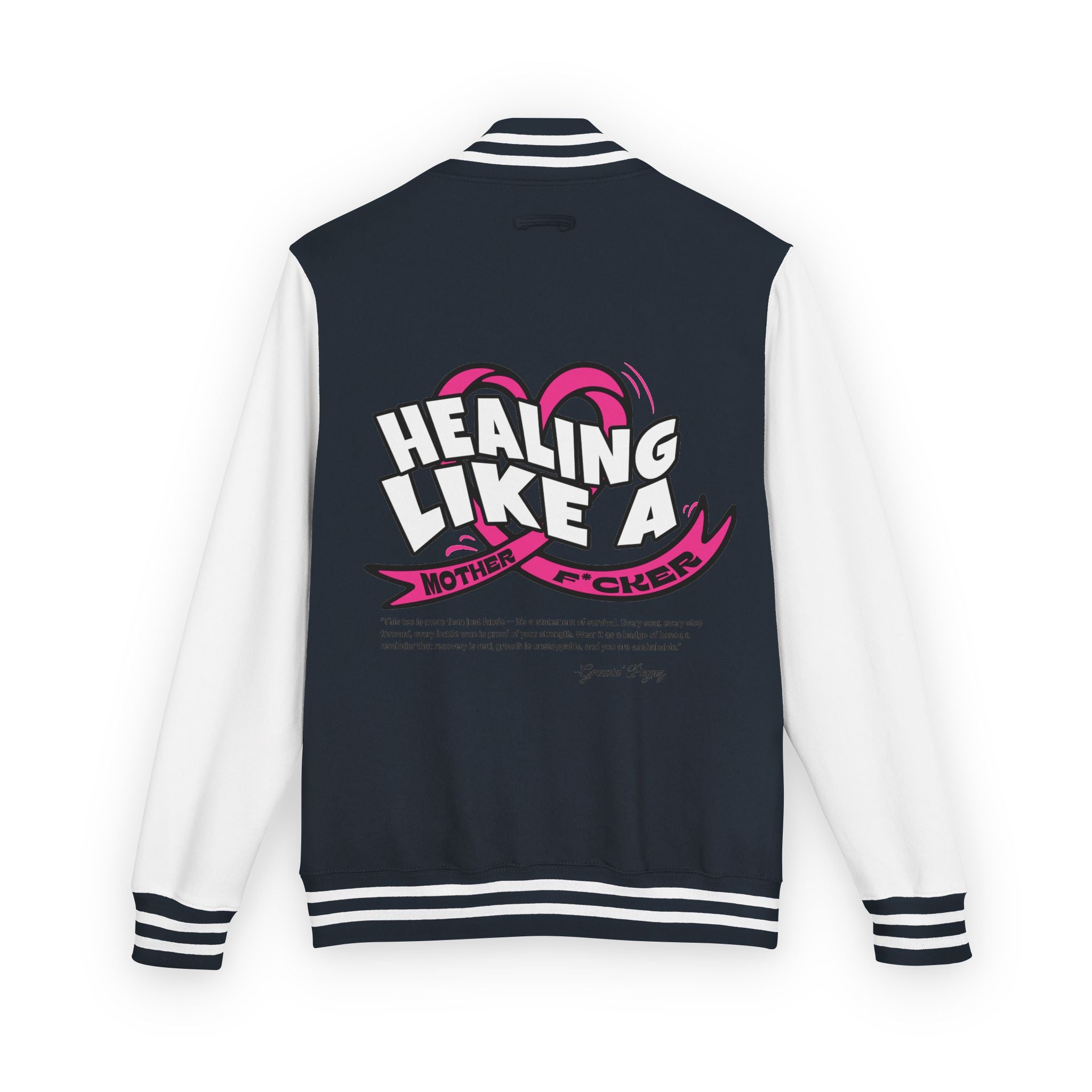 Healing Like a Mother Letterman Jacket, Unisex Varsity Jacket, Trendy Outerwear, Gift for Moms, Stylish Letterman for Her, Casual [...]