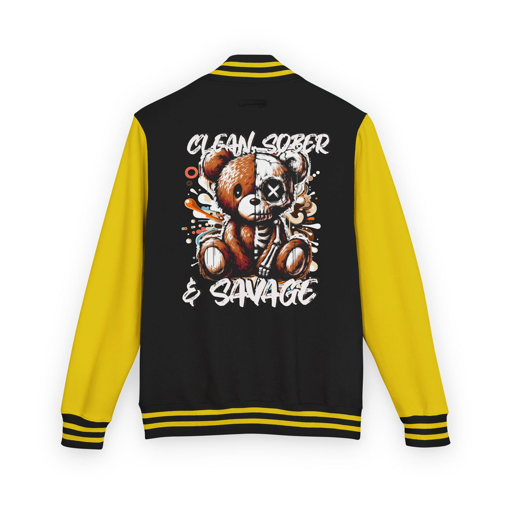 Clean, Sober & Savage Unisex Heavyweight Letterman Jacket | Trendy College Apparel, Retro Sportswear, Casual Jacket, Gift for Teens, [...]
