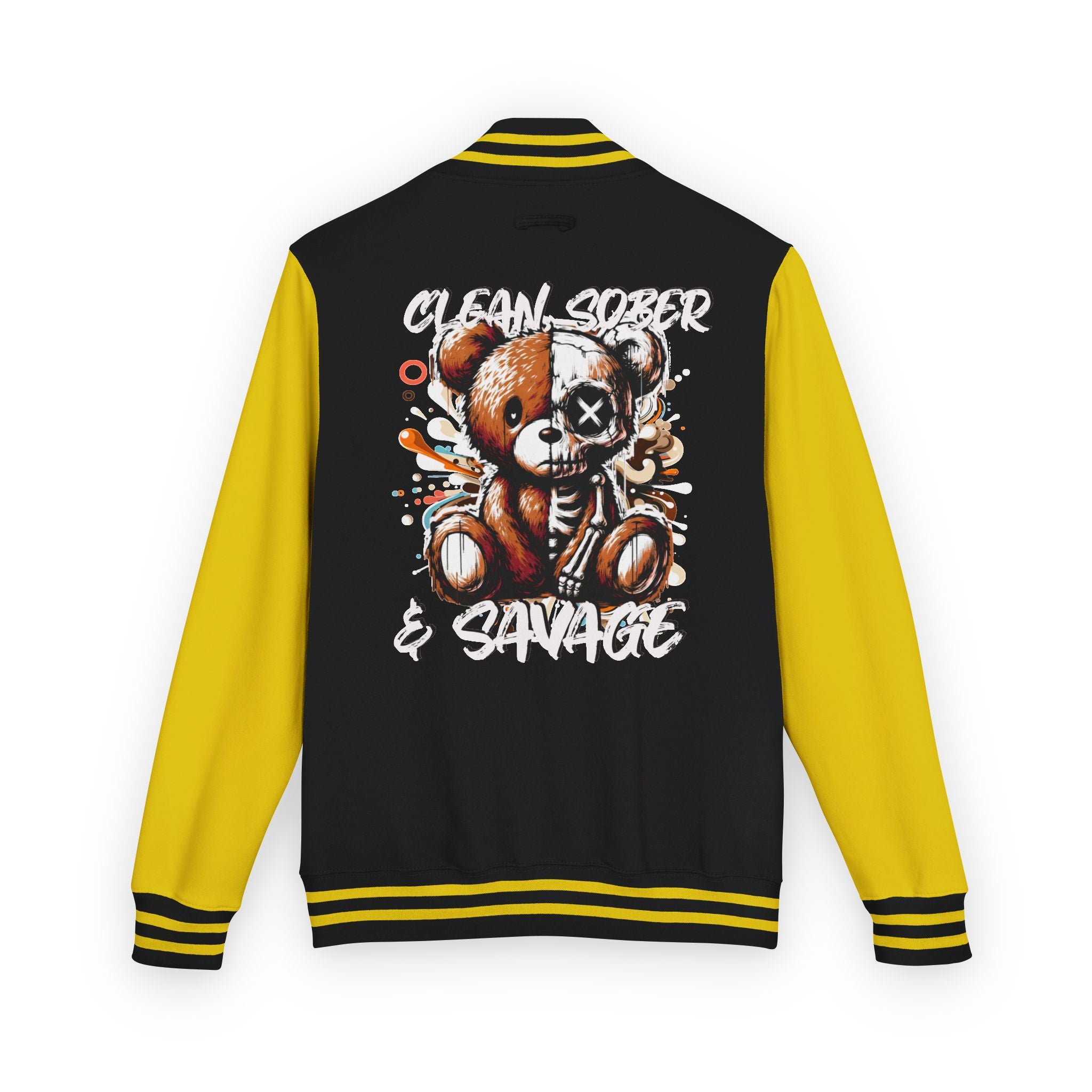 Clean, Sober & Savage Unisex Heavyweight Letterman Jacket | Trendy College Apparel, Retro Sportswear, Casual Jacket, Gift for Teens, [...]