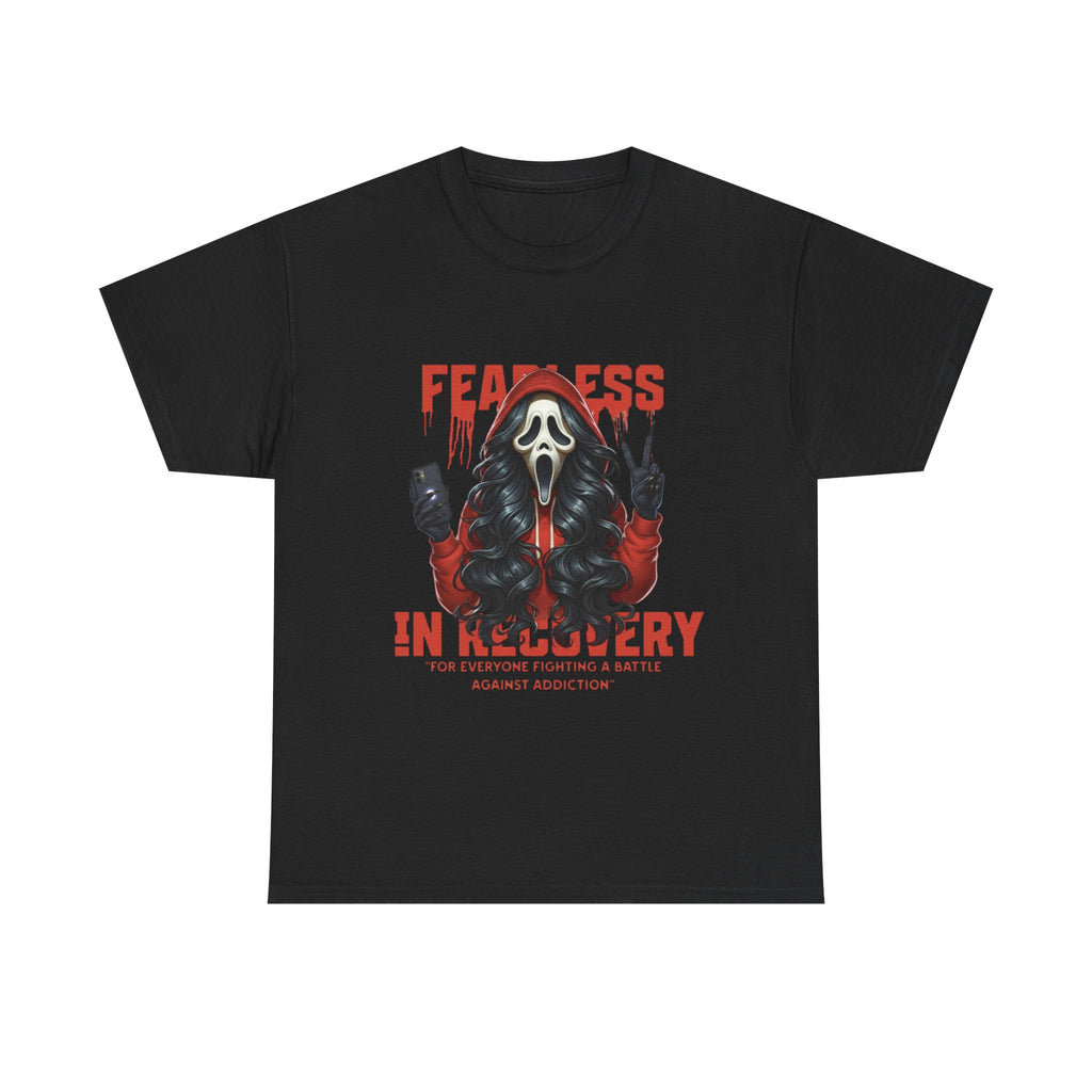 (DESIGN ON FRONT) Fearless in Recovery Unisex Heavy Cotton Tee