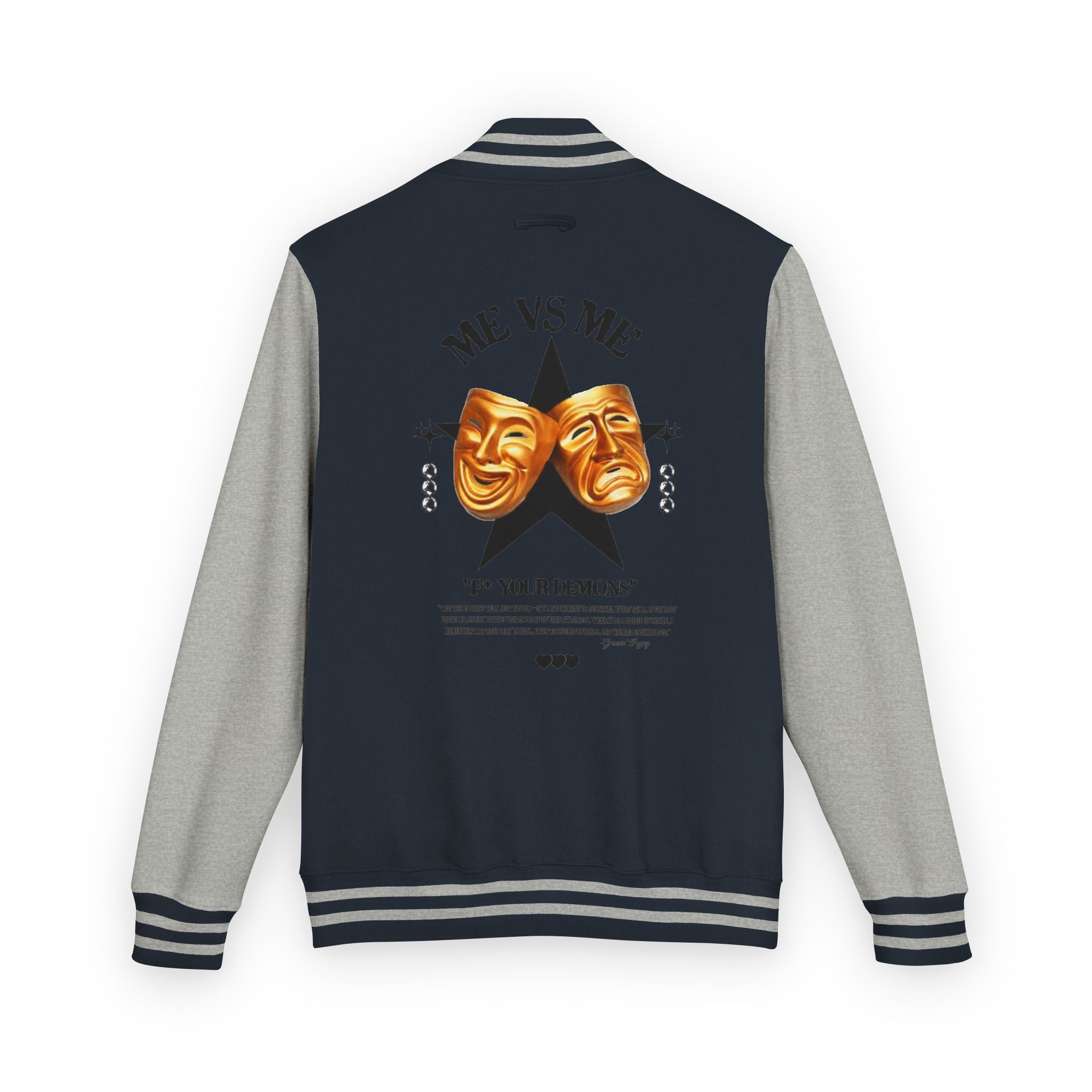 Unisex Heavyweight Letterman Jacket with Bold Artwork, Casual Style, Perfect for Theatre Lovers, Comfortable Streetwear, Great Gift [...]