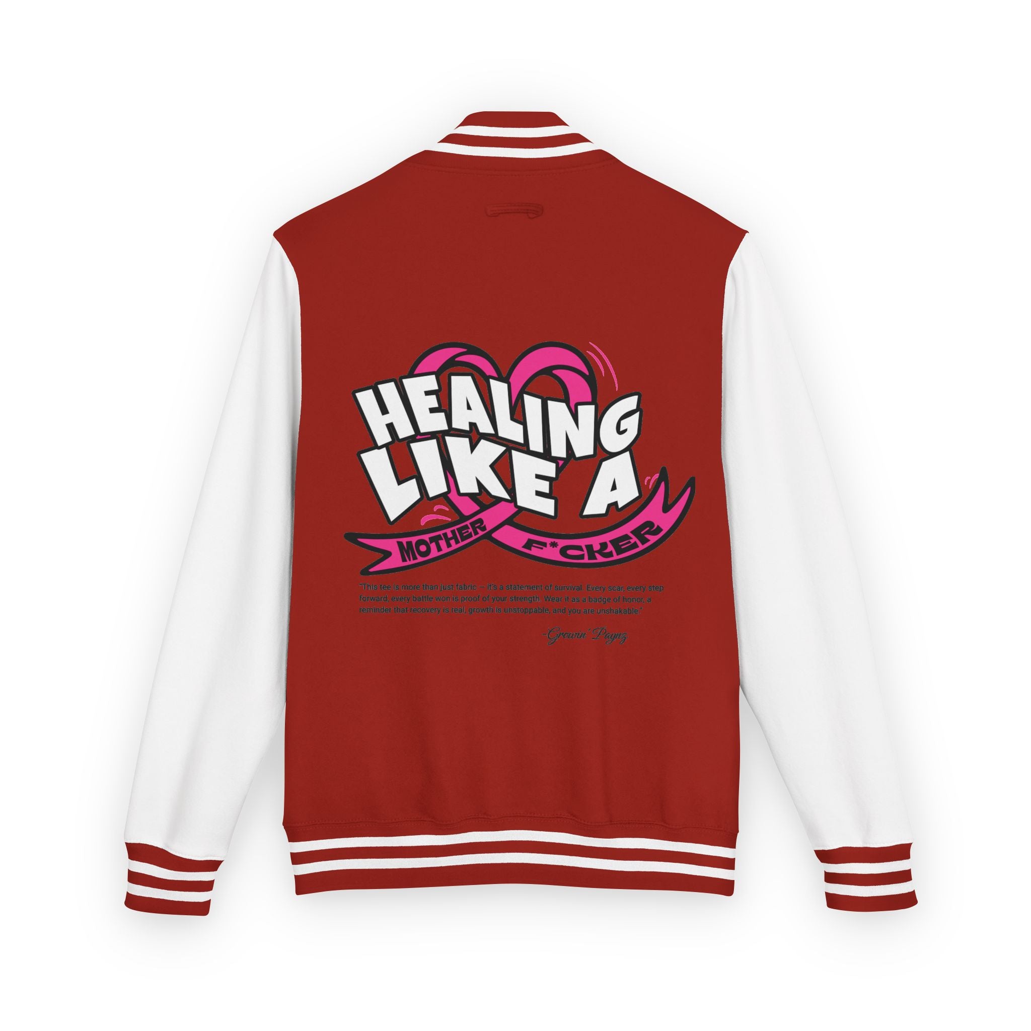 Healing Like a Mother Letterman Jacket, Unisex Varsity Jacket, Trendy Outerwear, Gift for Moms, Stylish Letterman for Her, Casual [...]