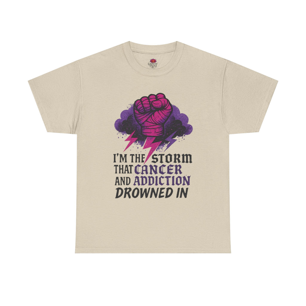Empowering Cancer Awareness T-Shirt - Fight Against Addiction, Hope, Strength, Gift for Survivors, Unisex Tee