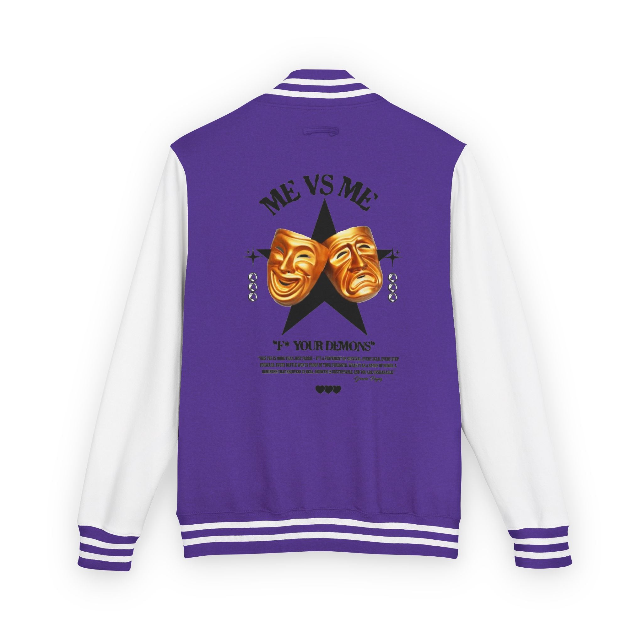 Unisex Heavyweight Letterman Jacket with Bold Artwork, Casual Style, Perfect for Theatre Lovers, Comfortable Streetwear, Great Gift [...]