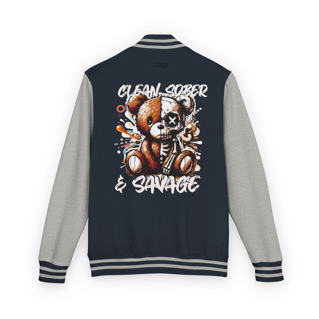 Clean, Sober & Savage Unisex Heavyweight Letterman Jacket | Trendy College Apparel, Retro Sportswear, Casual Jacket, Gift for Teens, [...]