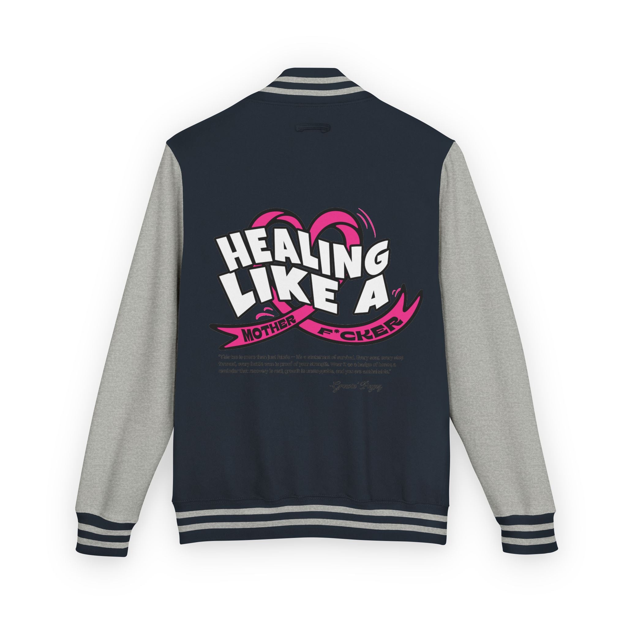Healing Like a Mother Letterman Jacket, Unisex Varsity Jacket, Trendy Outerwear, Gift for Moms, Stylish Letterman for Her, Casual [...]