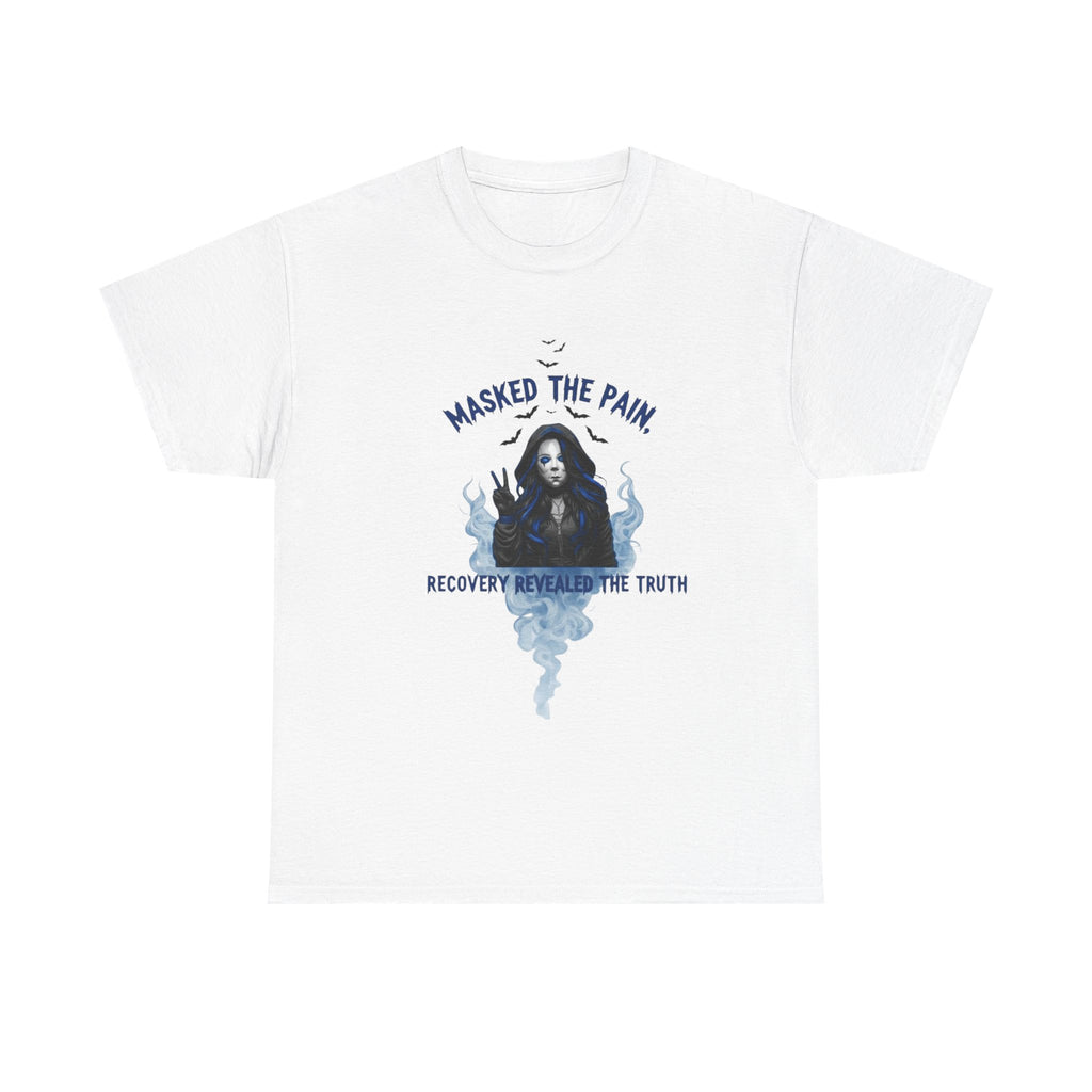 Recovery-Themed Unisex Heavy Cotton Tee – Masked The Pain, Gift for Mental Health Awareness, Comfortable Casual Wear, Support Recovery [...]