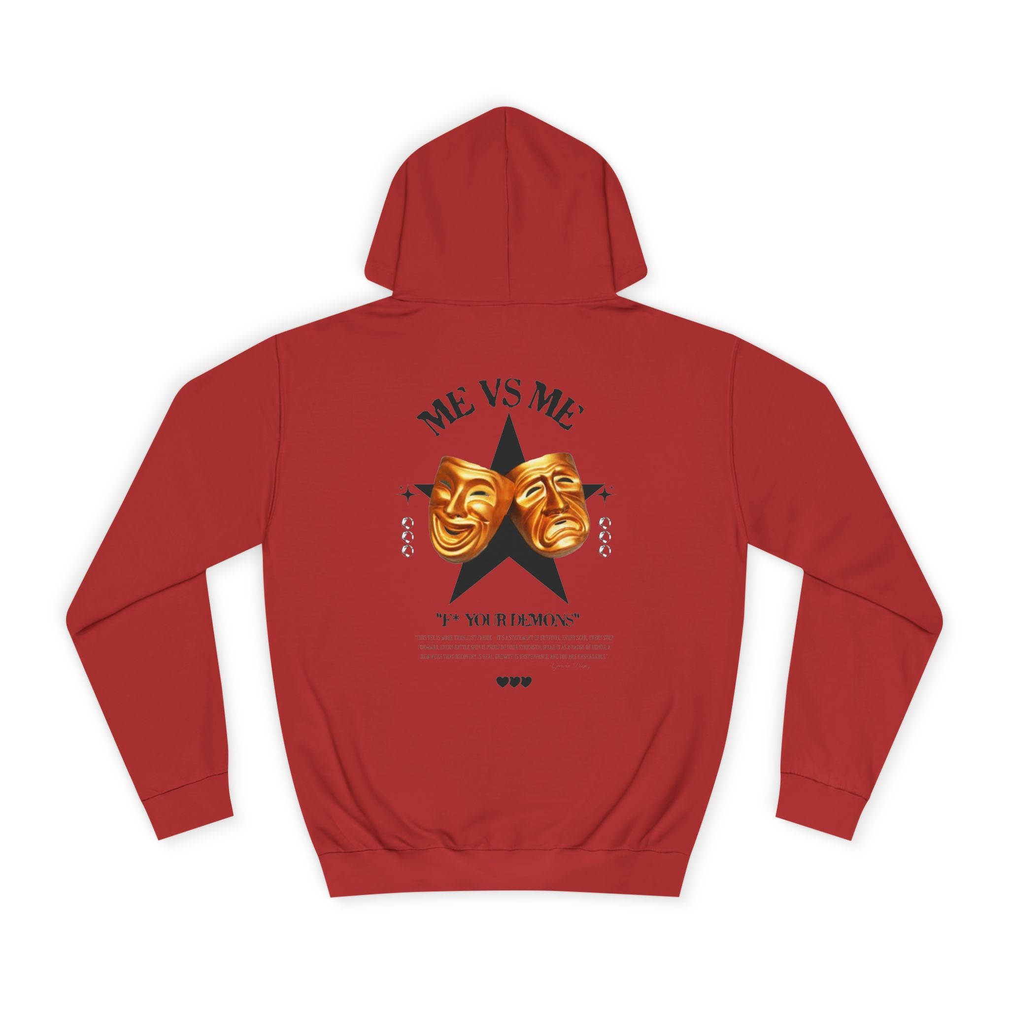 Unisex College Hoodie with Artistic Design, Cozy Casual Wear, Perfect for College Students, Gift for Friends, Vibrant Graphic Sweatshirt