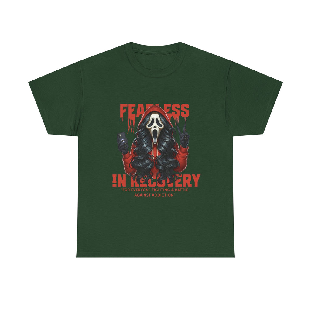 (DESIGN ON FRONT) Fearless in Recovery Unisex Heavy Cotton Tee