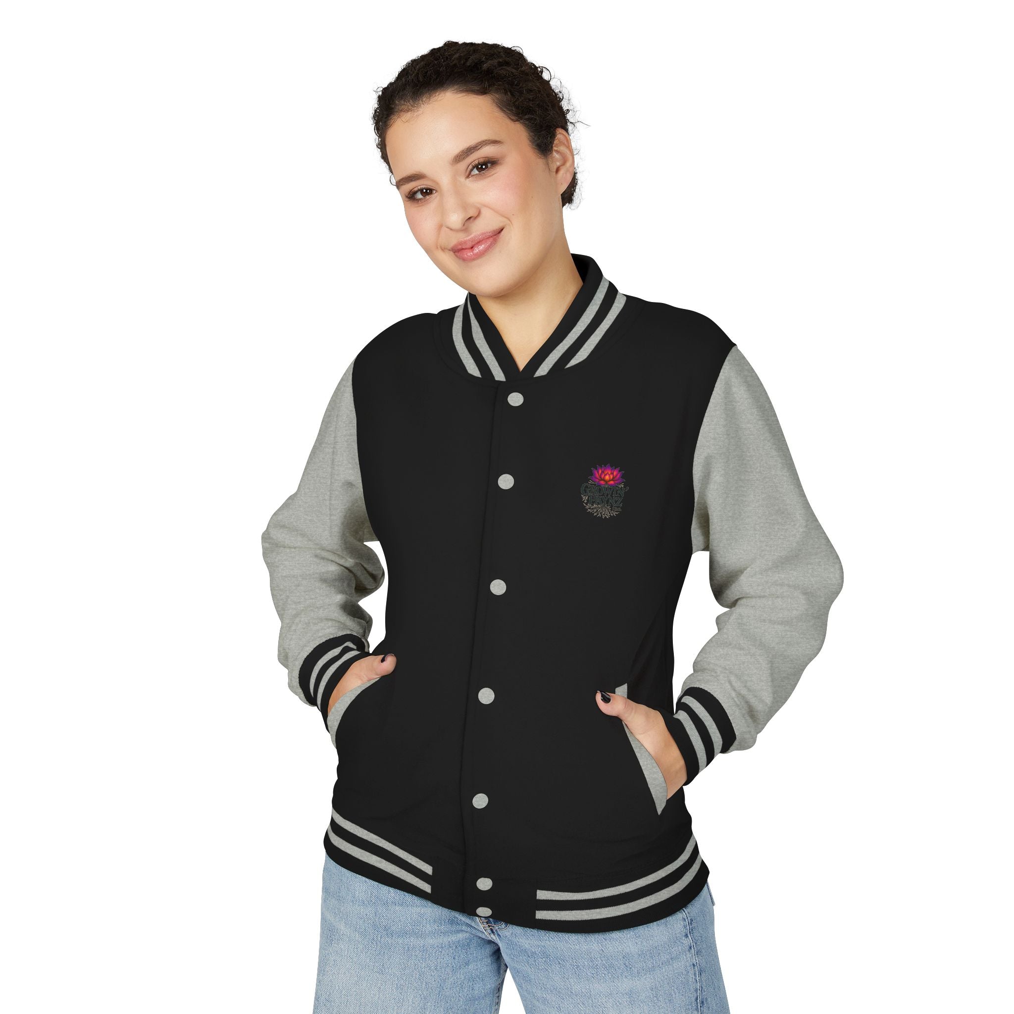Healing Like a Mother Letterman Jacket, Unisex Varsity Jacket, Trendy Outerwear, Gift for Moms, Stylish Letterman for Her, Casual [...]