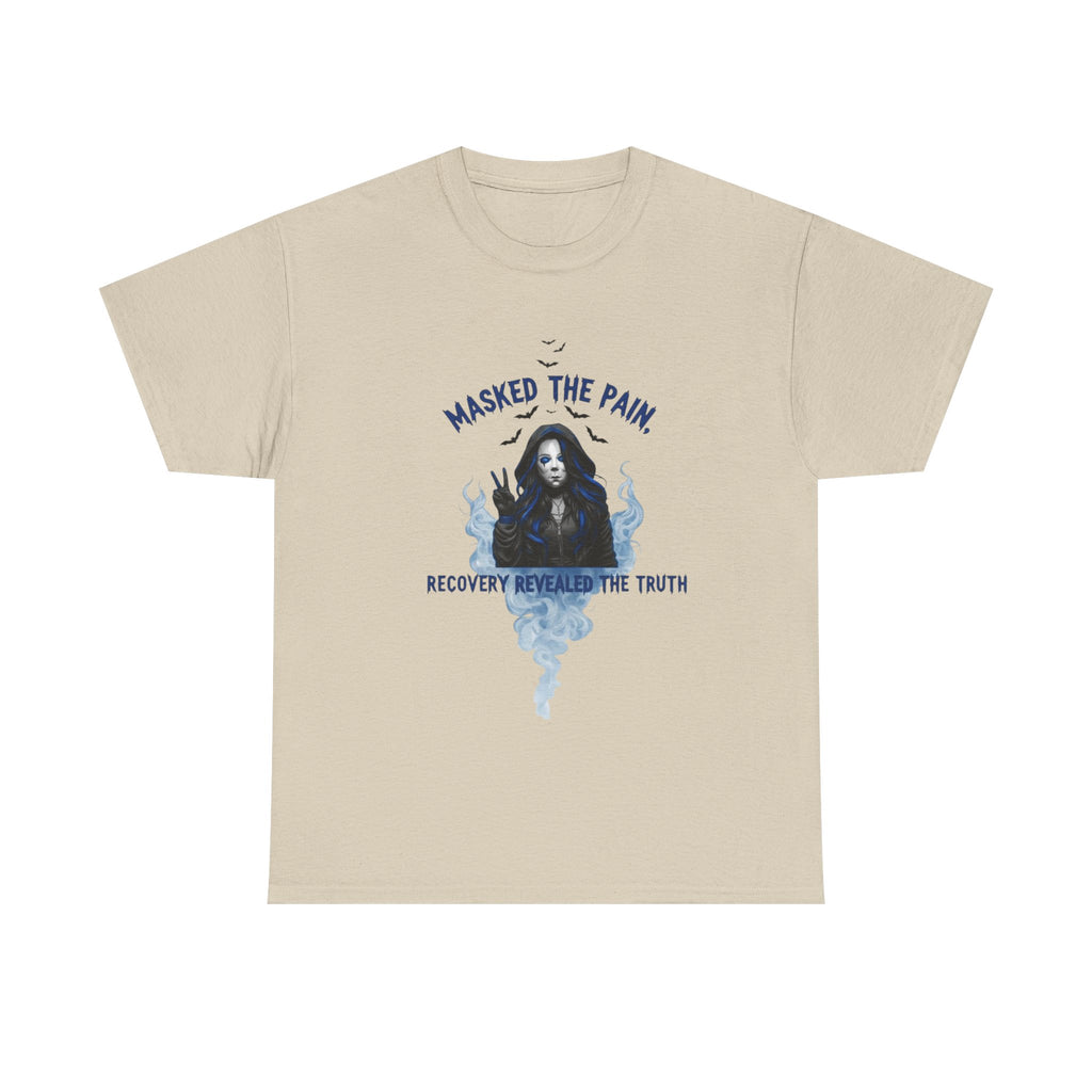 Recovery-Themed Unisex Heavy Cotton Tee – Masked The Pain, Gift for Mental Health Awareness, Comfortable Casual Wear, Support Recovery [...]