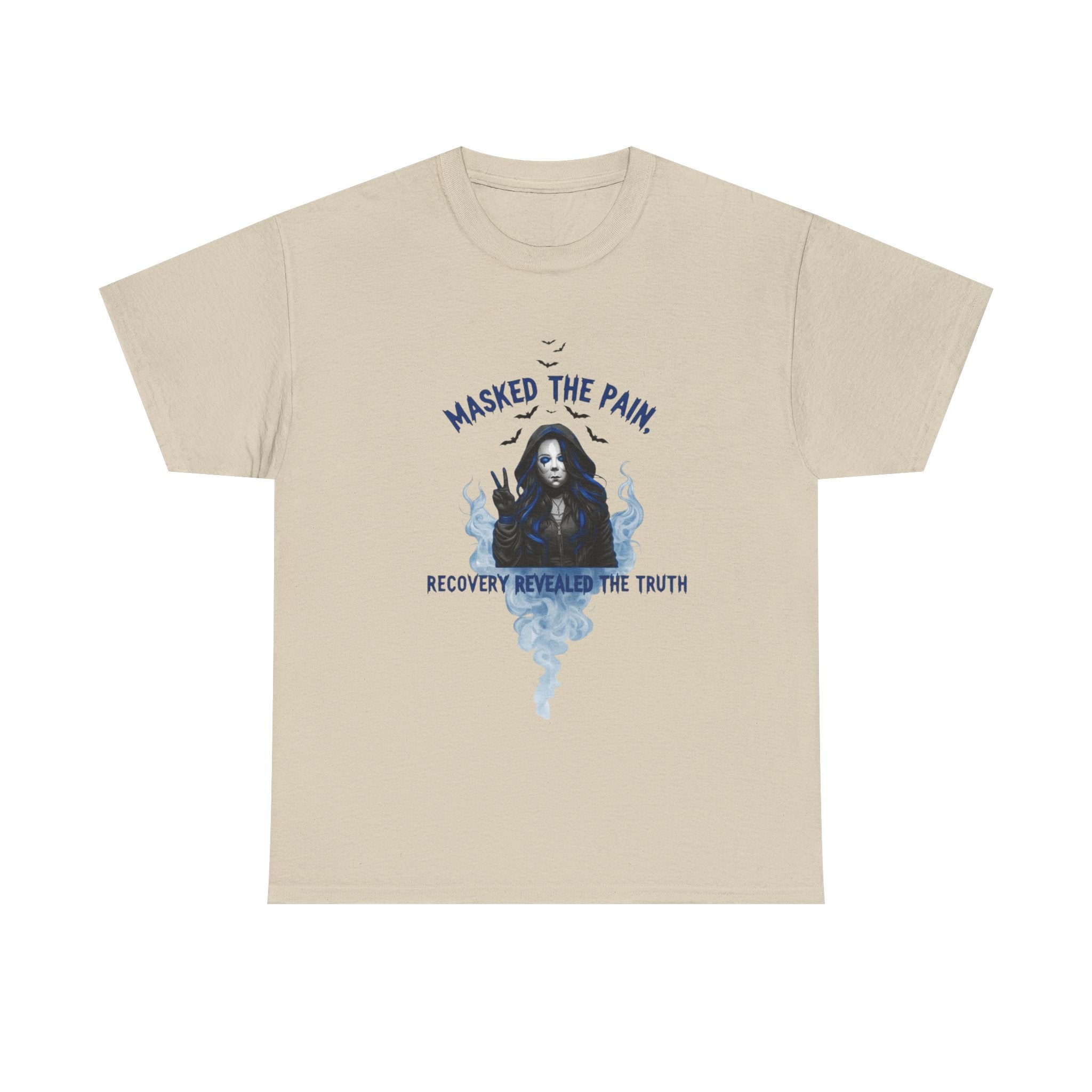 Recovery-Themed Unisex Heavy Cotton Tee – Masked The Pain, Gift for Mental Health Awareness, Comfortable Casual Wear, Support Recovery [...]